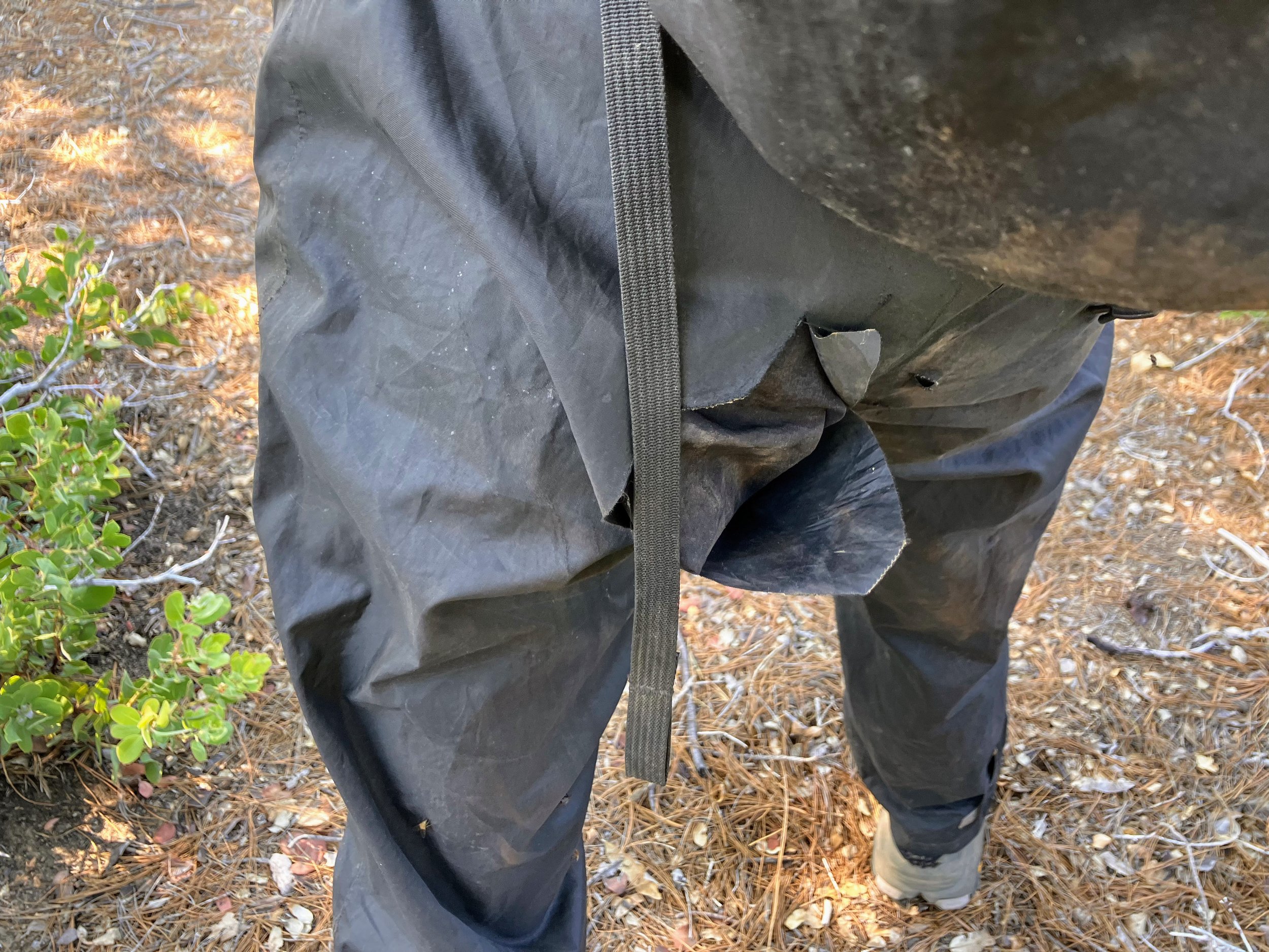 My ripped rain pants