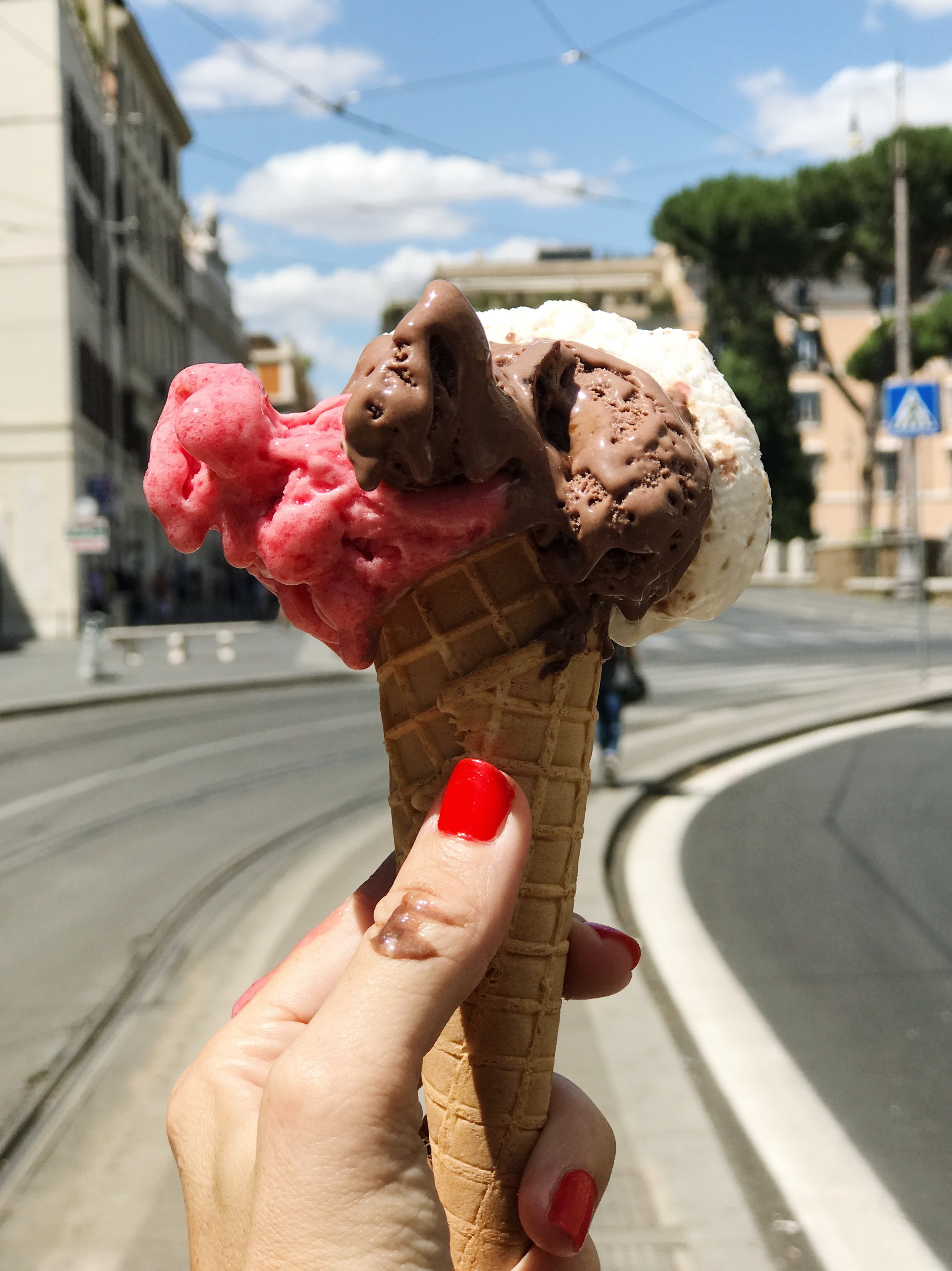 Three scoops at Corona in Largo Argentina.