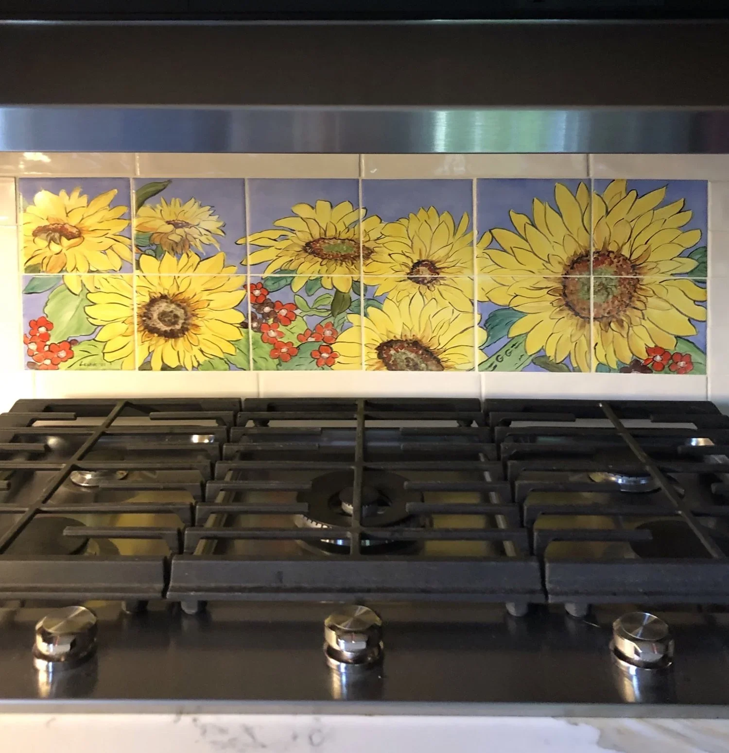 Seven Sunflowers