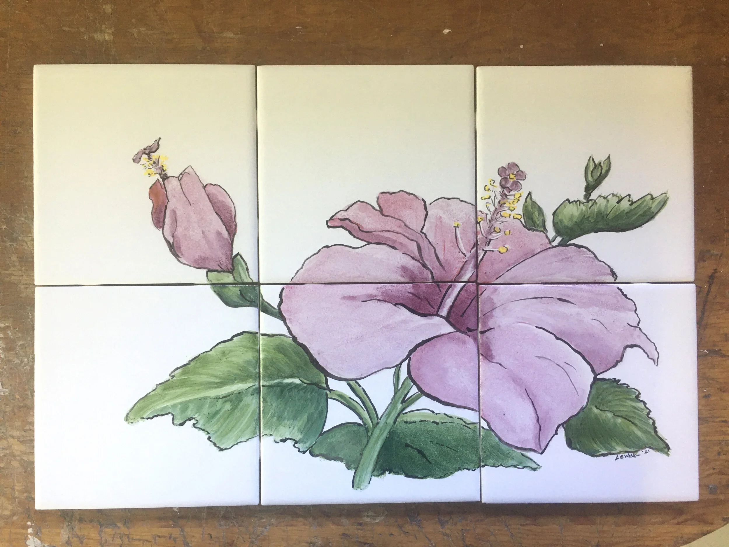 Hibiscus tiles