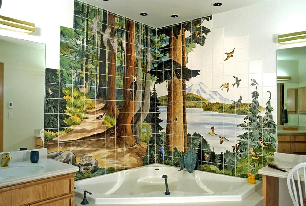 Hand-Painted Tile Murals For Your Bathroom Décor — Paul Lewing Custom Tile