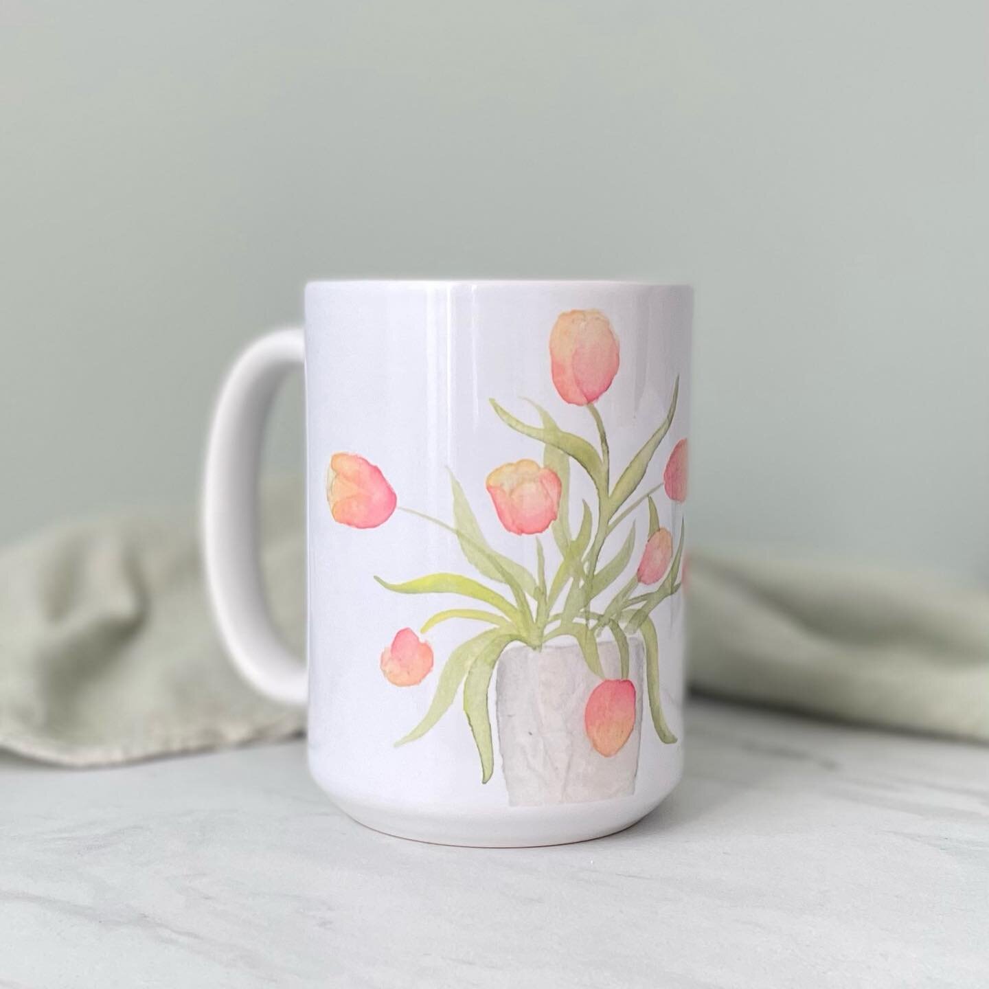 Everyday this week I will be sharing one new item that will be released at the Winterthur Artisan Market this weekend!! Kicking it off with the new tulip mug, one of my favorites for summertime tea!