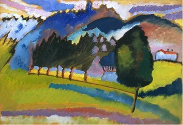 Wassily Kandinsky, Landscape with Rolling Hills , 1910. Image Source .