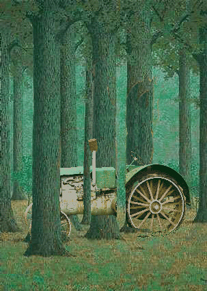 Rene Magritte, The Green Tractor . Image Source