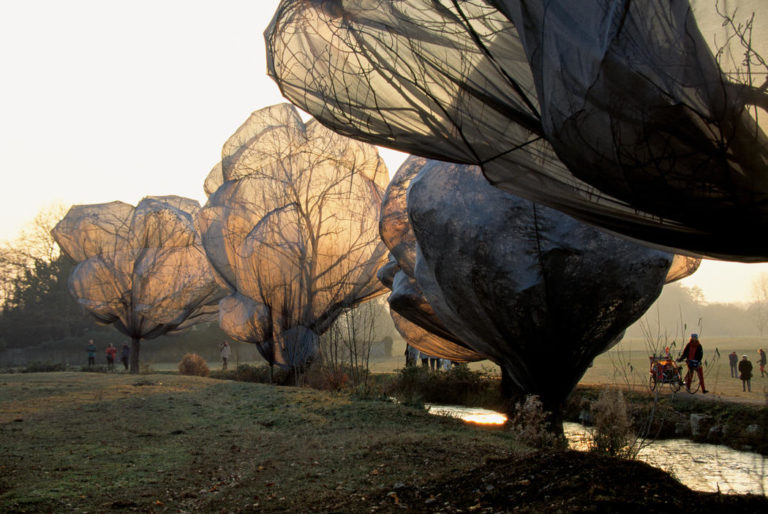 Christo and Jeanne-Claude, Wrapped Trees , 1997. Image Source