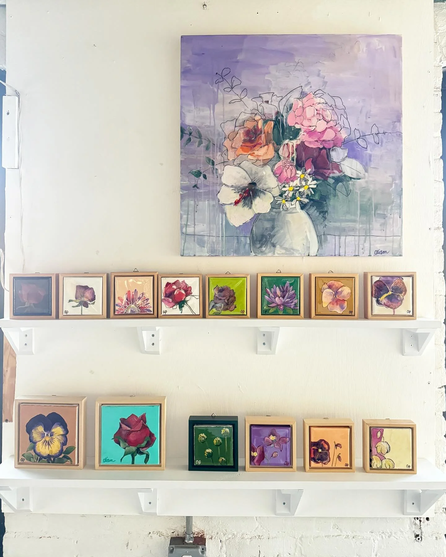 New shelves are up with special thanks to @jrexa80 🎨🎉

Getting ready for the 25th anniversary year of Somerville Open Studios happening Saturday, May 4 + Sunday, May 5 | 12-6pm.

Come visit our studio at Vernon Street Studios, #103!

@steven_cabral
