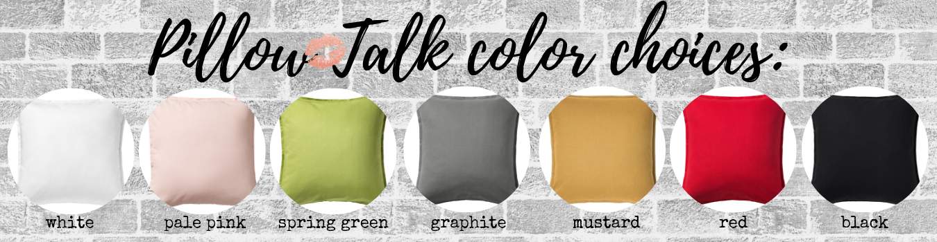 Here are the color options available for pillow covers; we may have additional colors available in studio that are not yet pictured. You may choose to reserve a specific color or select from what is available at the time of your workshop. If you have any questions please do not hesitate to contact us.