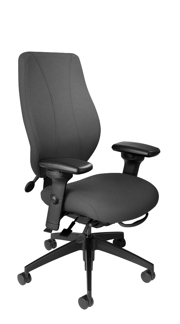 The tcentric Hybrid combines the best attributes of the leading mesh chairs with the industry leading benefits of egocentric’s fully ergonomic upholstered chairs. You no longer have to choose between the sleek appearance and breathability.