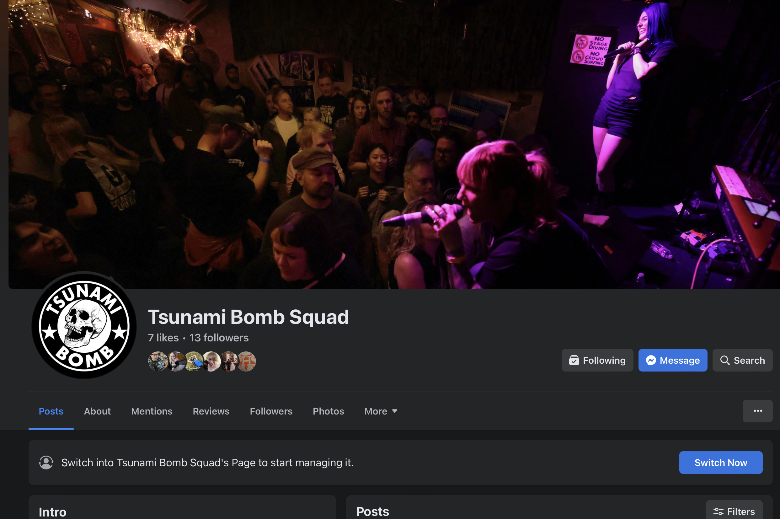 BACK UP FACEBOOK AND INSTAGRAM PAGES LAUNCHED: "Tsunami Bomb Squad"