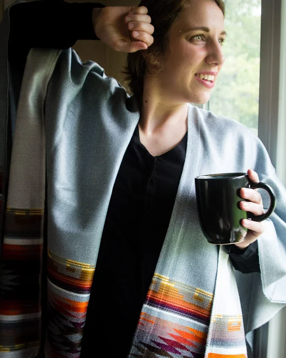 Fair trade & artisan made poncho from Ecuador