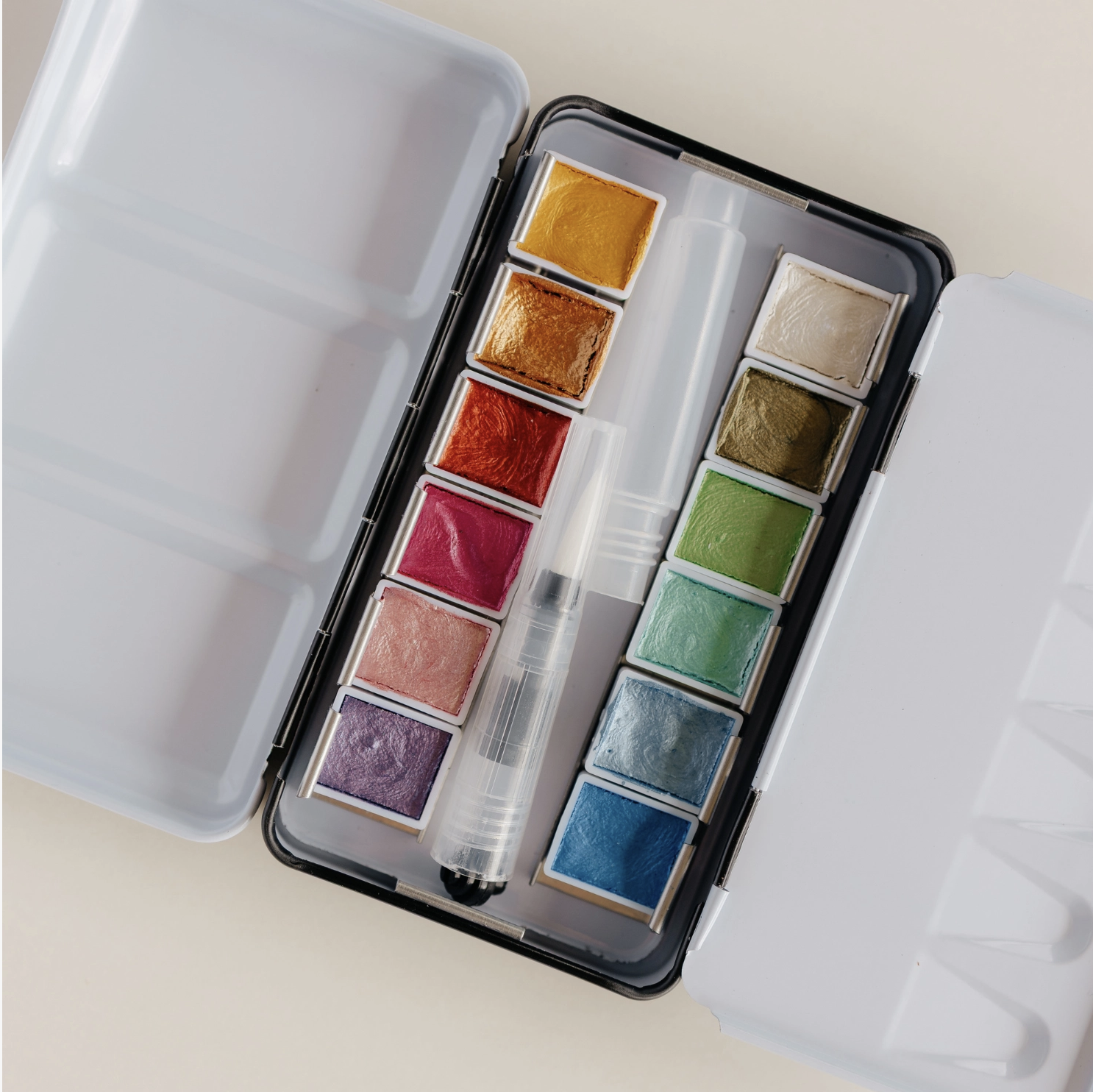 12 Color Metallic Watercolor Pallate