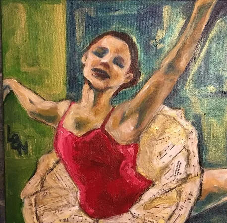 Serenity by Linsay Narvaez - 11x11” Mixed Media Collage