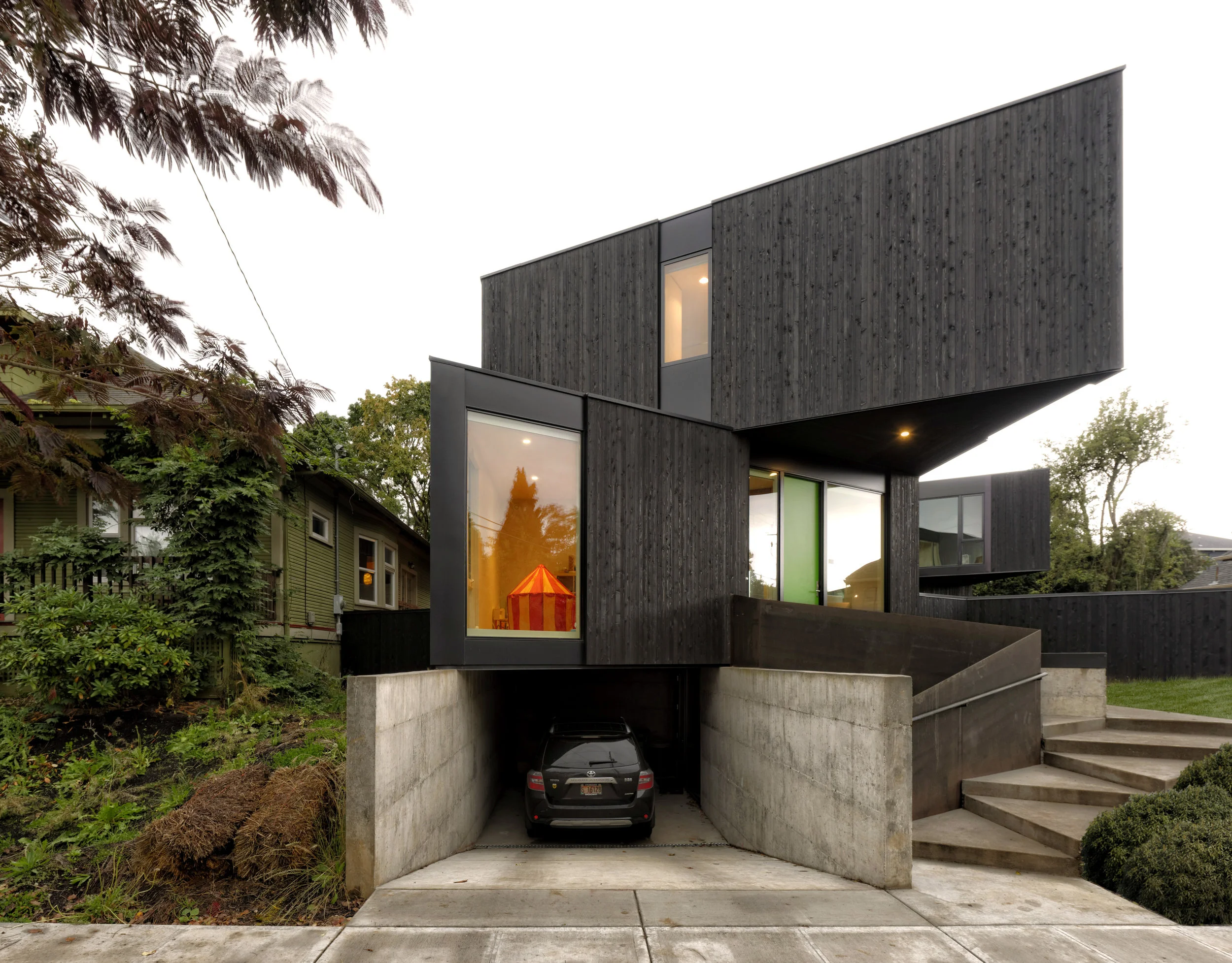 Photo Credit: Michael Cogliantry // Architect: Skylab Architecture // 4 beds, 4 baths, 6 modules with site-built basement and garage, 4400sf