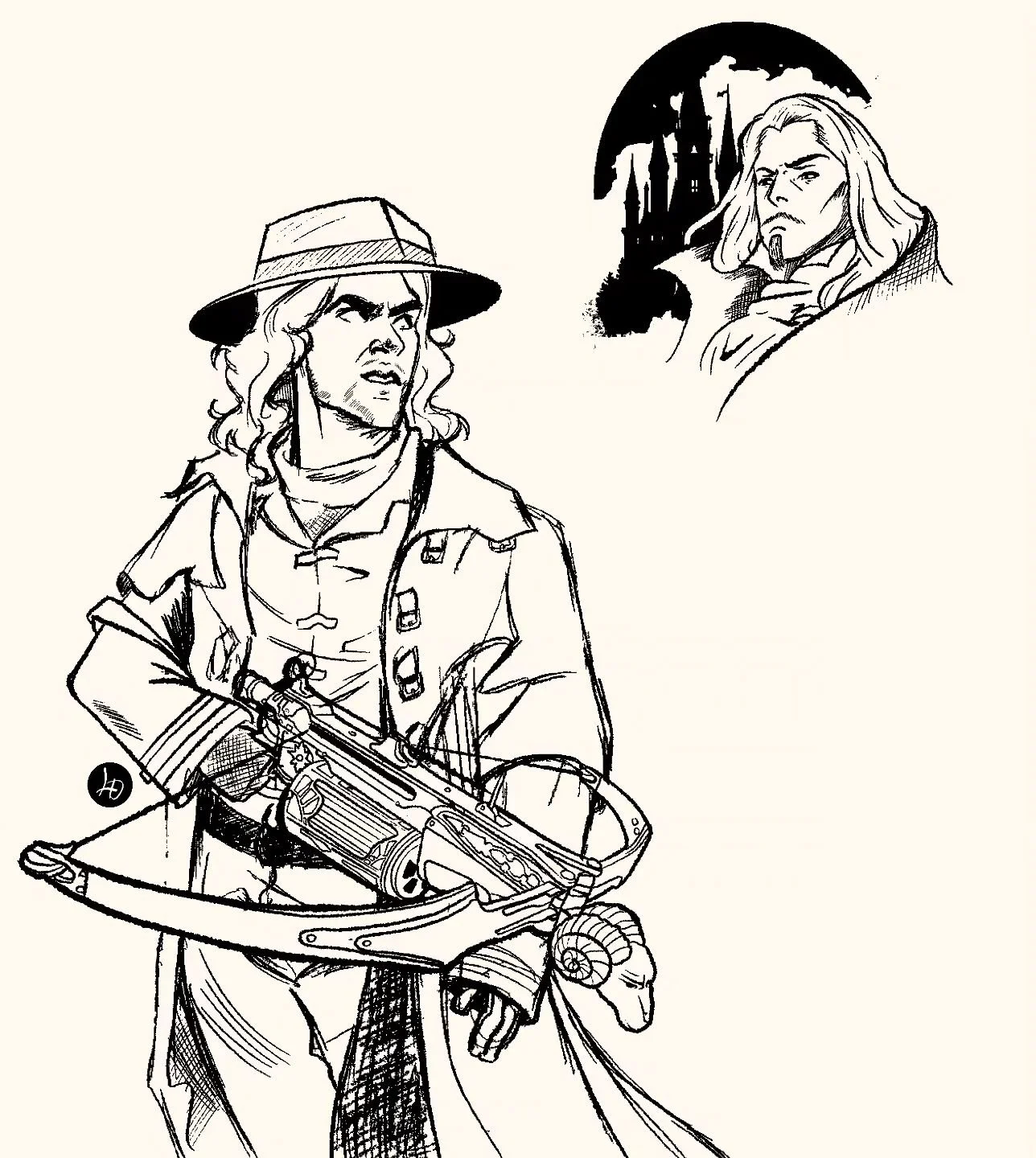 Inktober 2024 Day 27 - Monster Hunter 

Watch that Van Helsing movie from way back when. Mad cheesy but in a good 2000s kinda way lol definitely worth a watch if you're into those universal monsters. Hope you guys enjoy this one ✒️ 

Also wished I co