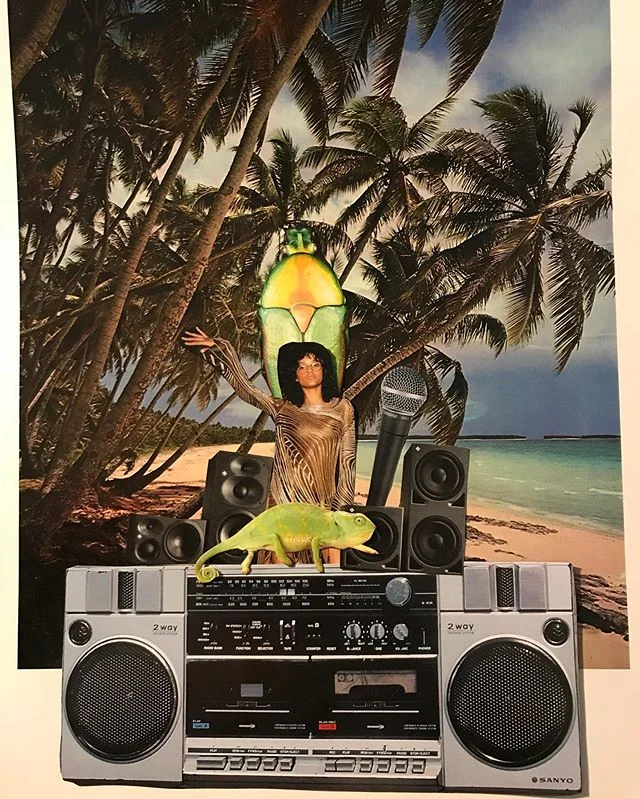 Island 🌴 music 🎵. #wcw #analogcollage #collagewave #3rdbornstudios