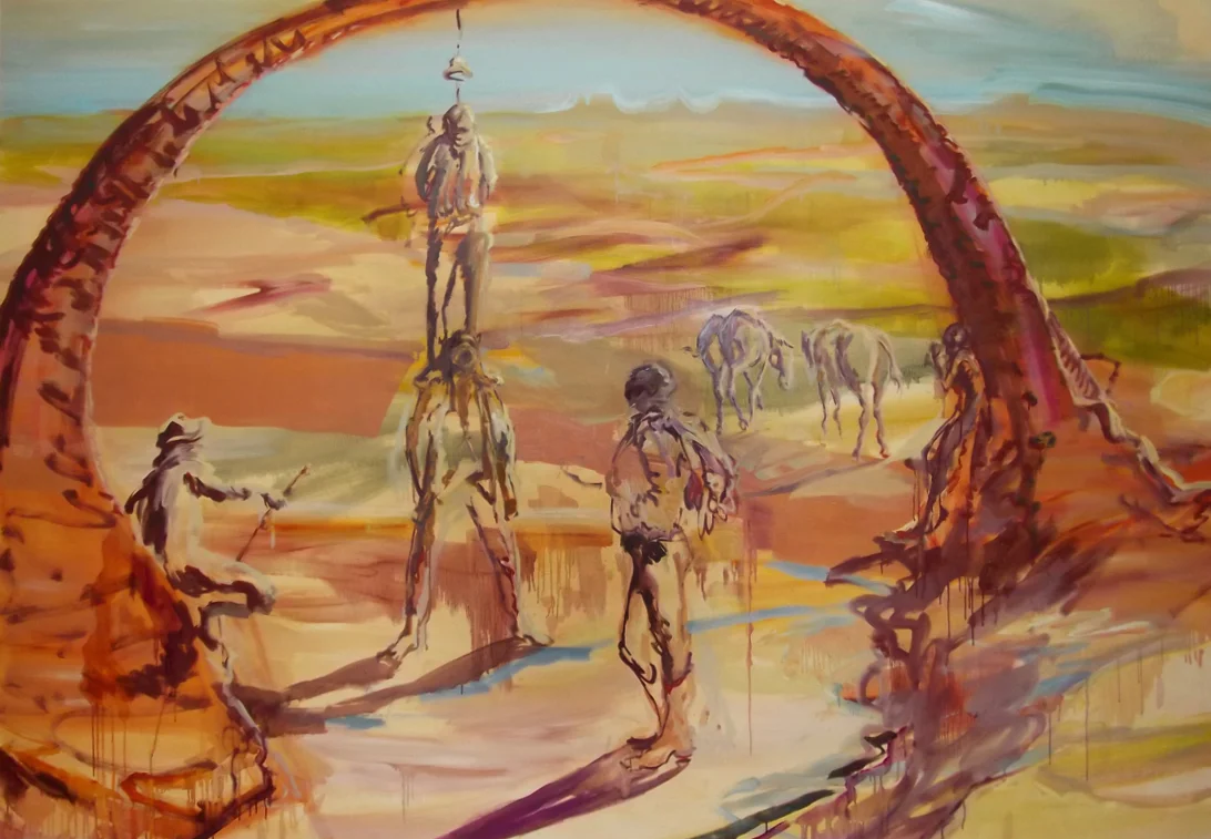 OIL ON CANVAS, 120 X 72"