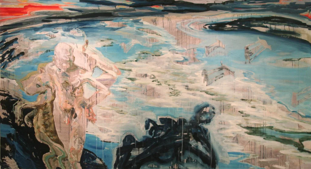 OIL ON LINEN, 68 X 100"