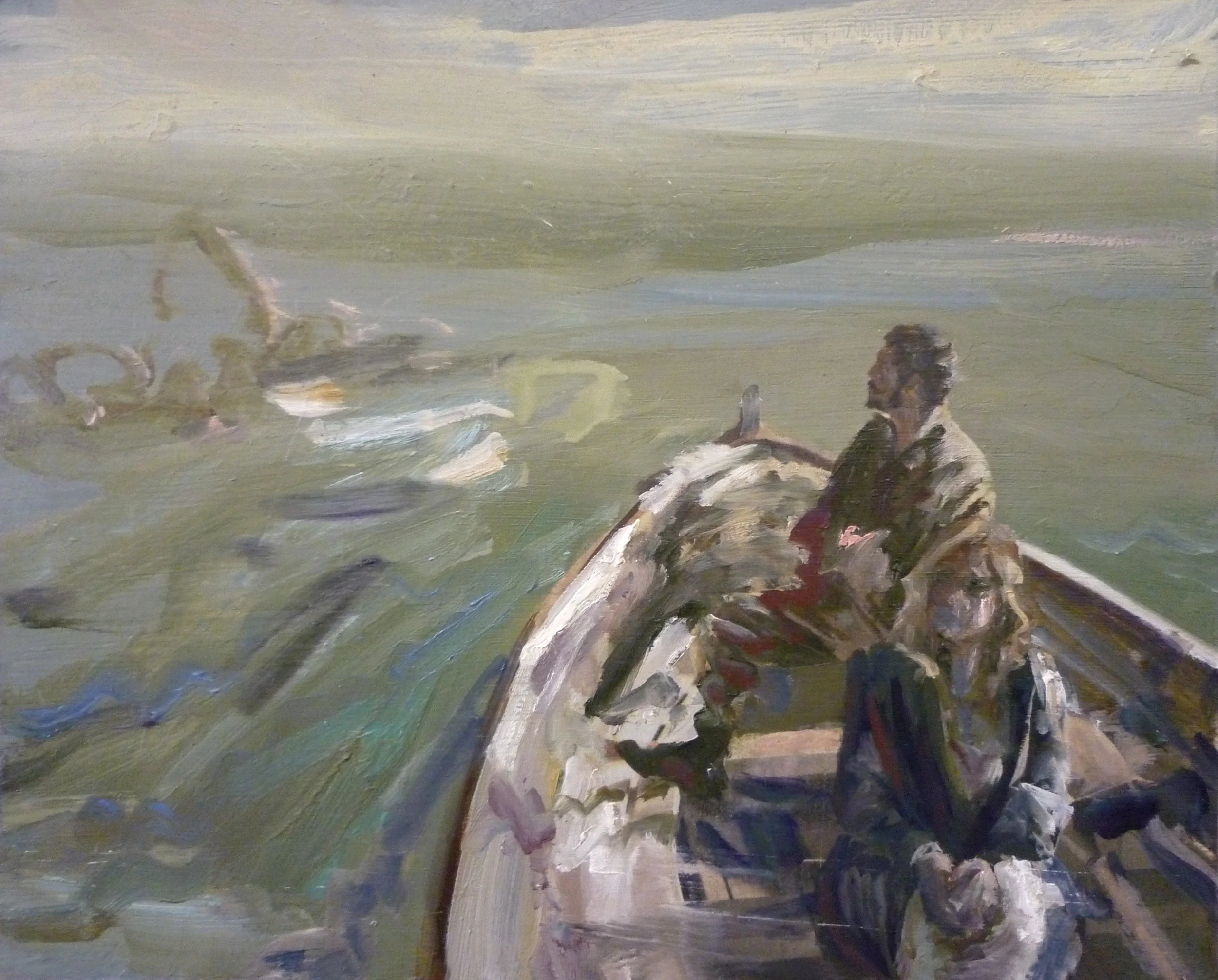 See you on the Other Side, 2017, Oil on Canvas, 30 X 40 inches