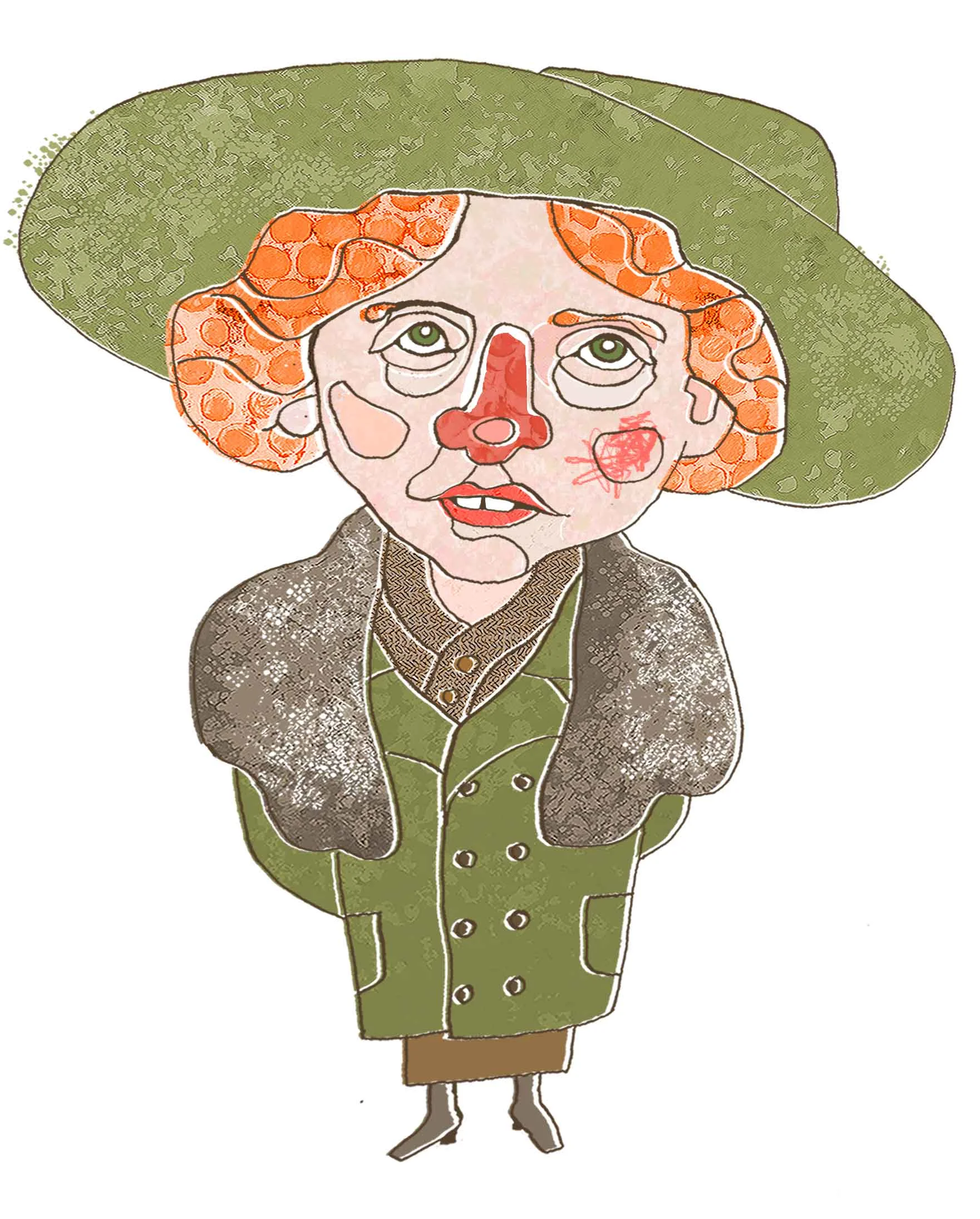 Catherine Marshall wearing the suffragist's green