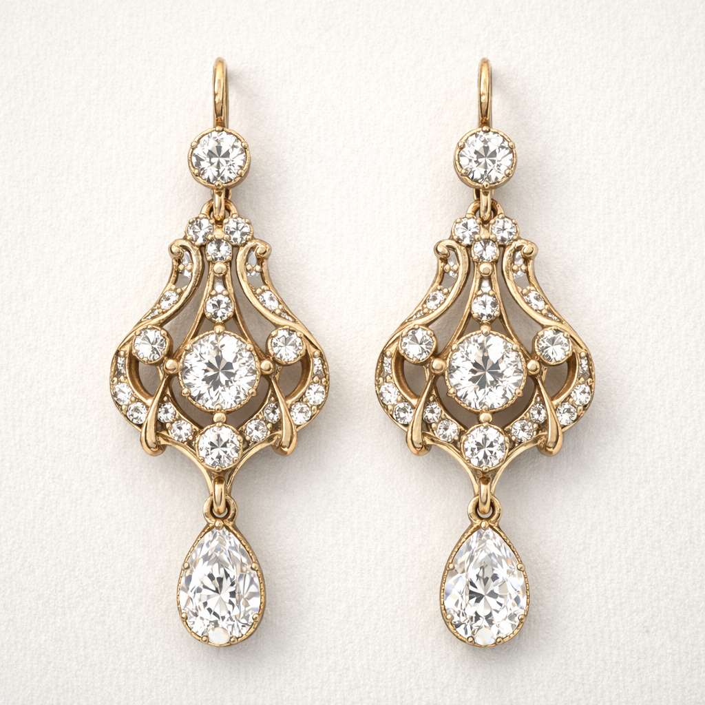 Antique gold and diamond earrings.png