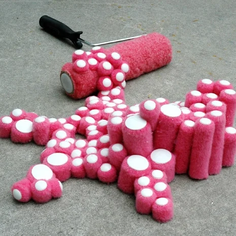 Pink Paint Roller Paint rollers, glue