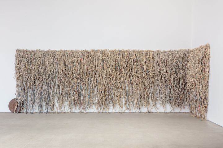 Maren Hassinger, βThe Veil Between Usβ (2007/2018), installed as part of Maren Hassinger: The Spirit of Things at Art + Practice, Los Angeles (image courtesy of Art + Practice, photo by Joshua White). Taken from Hyperallergic article .