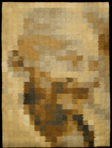 "Ahimsa", 2016, handwoven tapestry; un-dyed alpaca, 43”h x 32”w