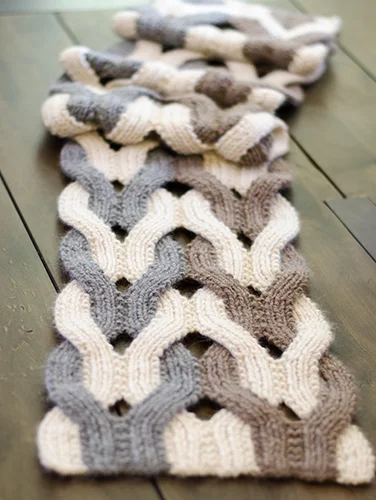 Japanese Weave Wrap, knitting pattern 