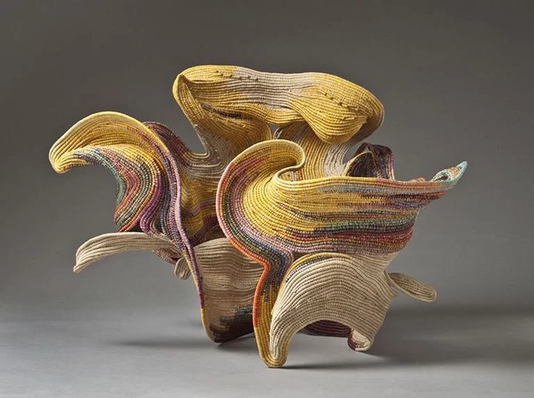 Flight, 2011, coiled waxed linen thread, 16" x 20" x 13"