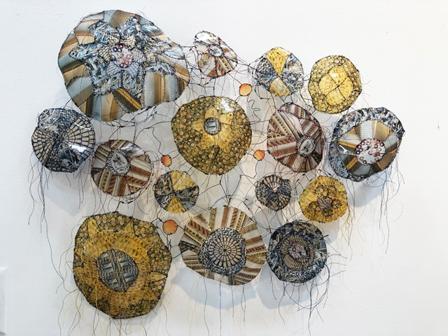 High, Low and In Between Digital photographs printed on transparency, hand-stitched to a wire armature. (28”h x 23”w x 2”d)