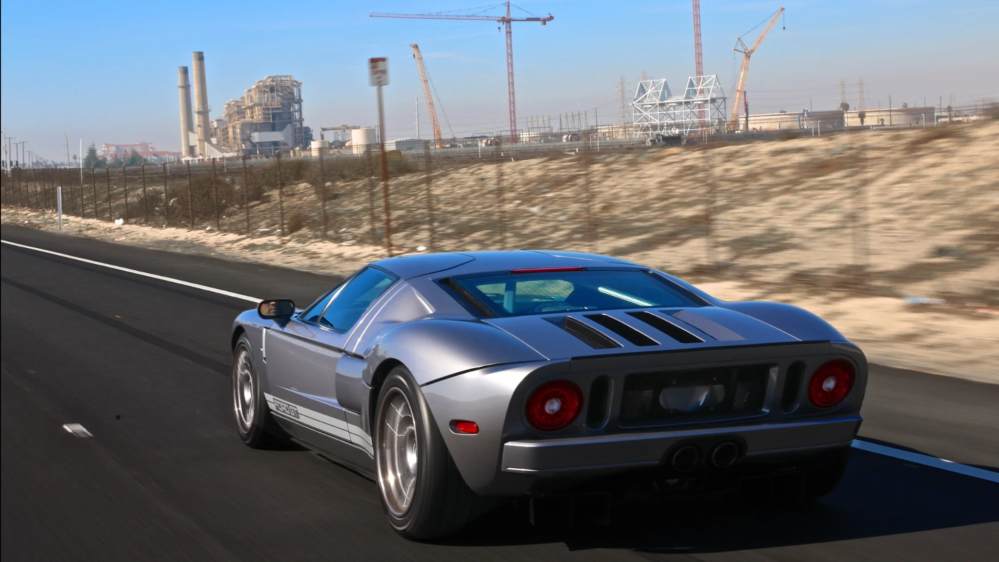 2005 Ford GT Tungsten Grey stripe delete