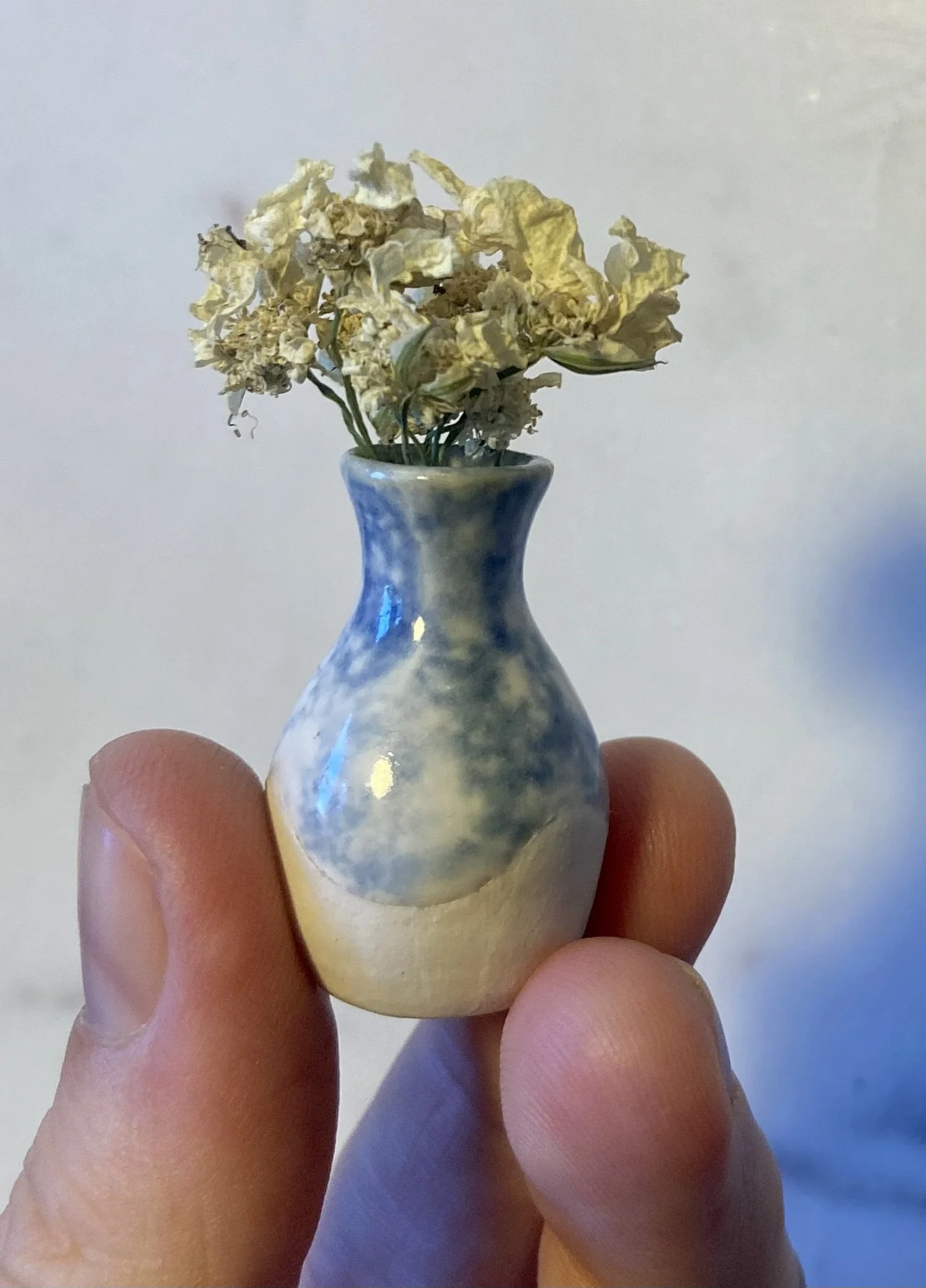 Marino Blue Bubble Vase in Hand.jpg