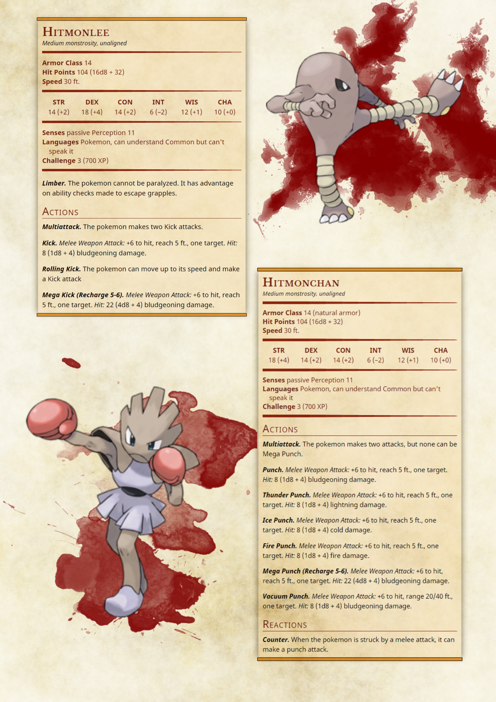 The Pokemon Strategy Dex — Unburden Hitmonlee Hitmonlee @Normal