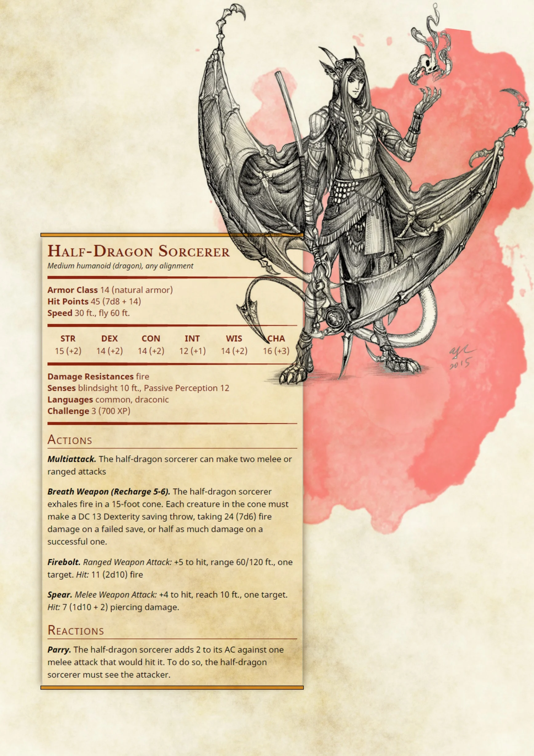 Half-Dragon Sorcerer
