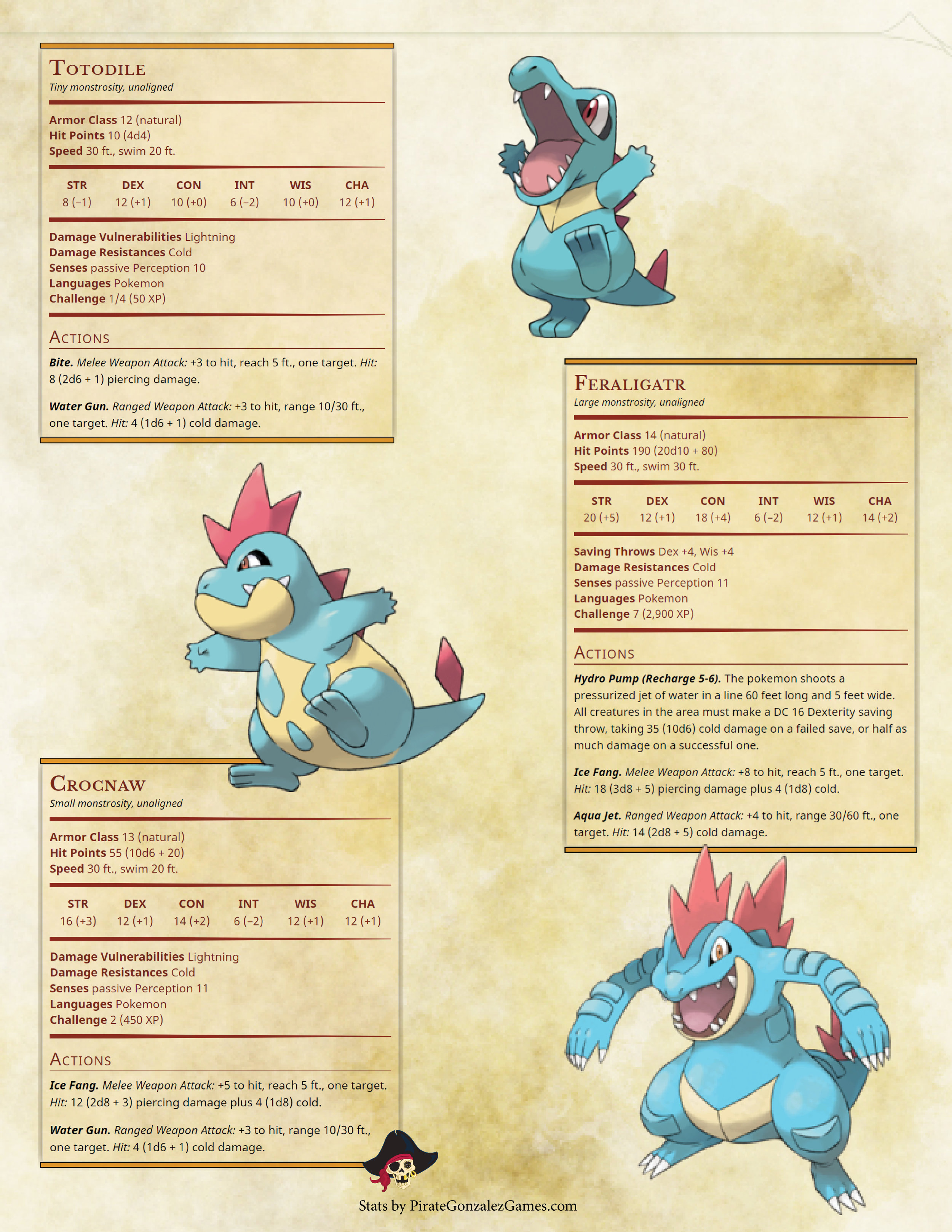 Pokemon Pokedex 5e: Johto — Pirate Gonzalez Games