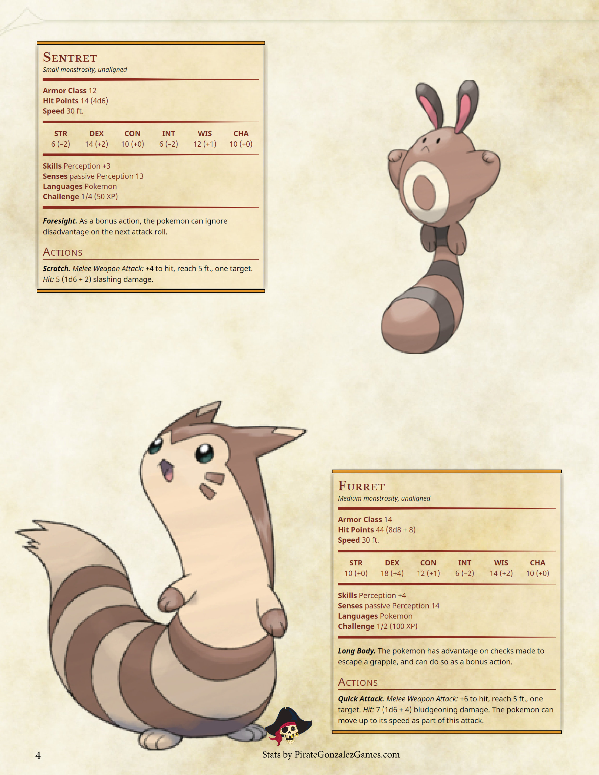 Pokemon Pokedex 5e: Johto — Pirate Gonzalez Games