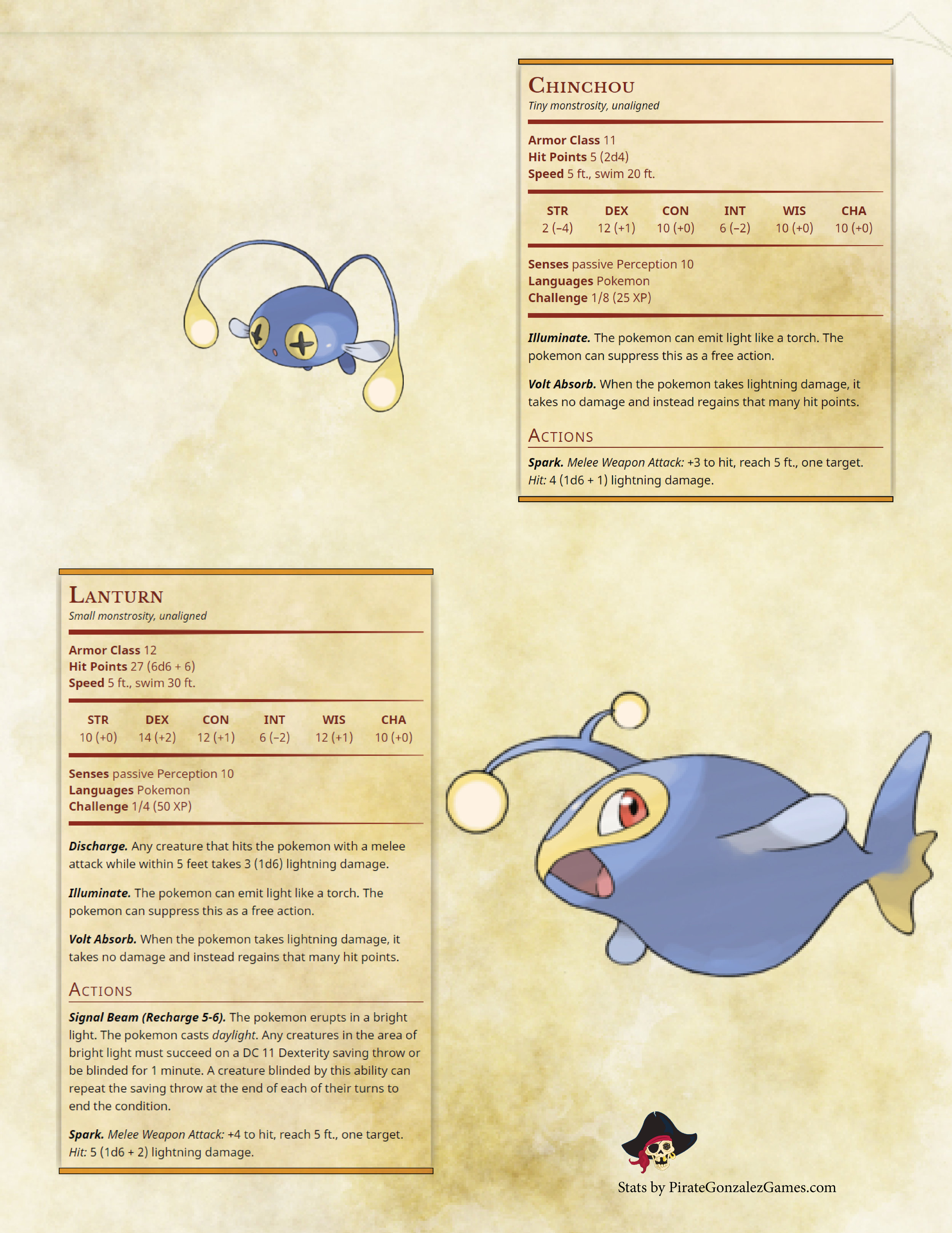 Pokemon Pokedex 5e: Johto — Pirate Gonzalez Games