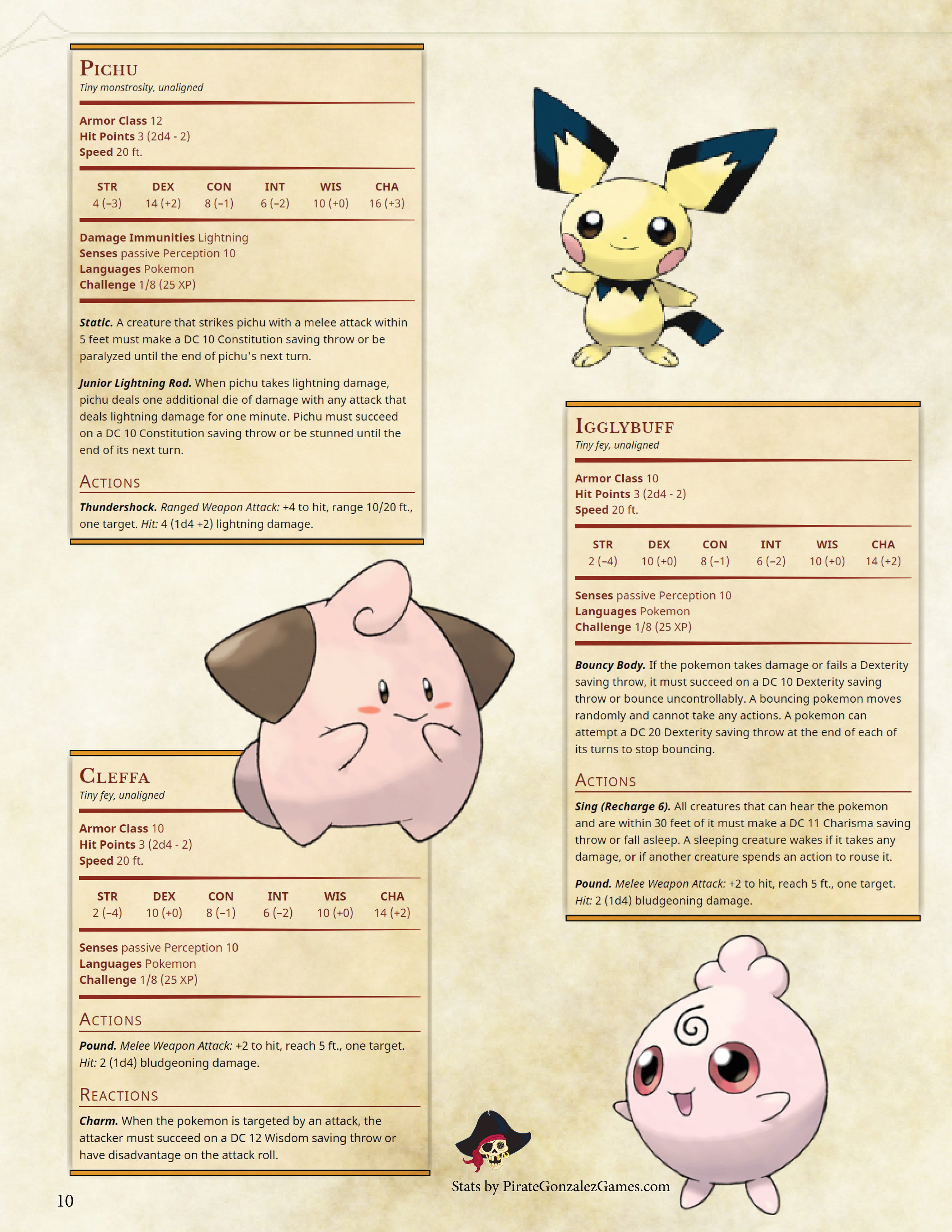 Pokemon Pokedex 5e: Johto — Pirate Gonzalez Games