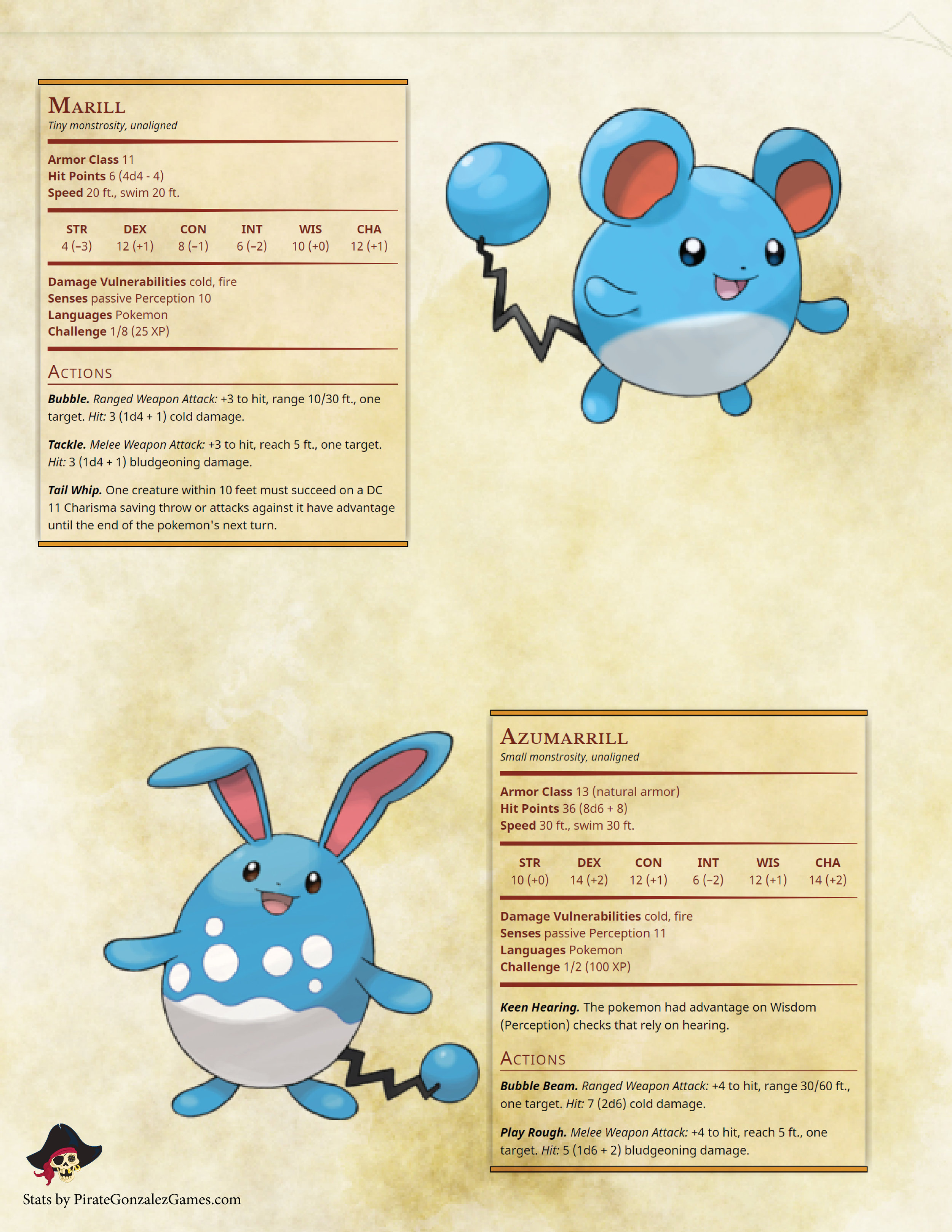 Pokemon Pokedex 5e: Johto — Pirate Gonzalez Games