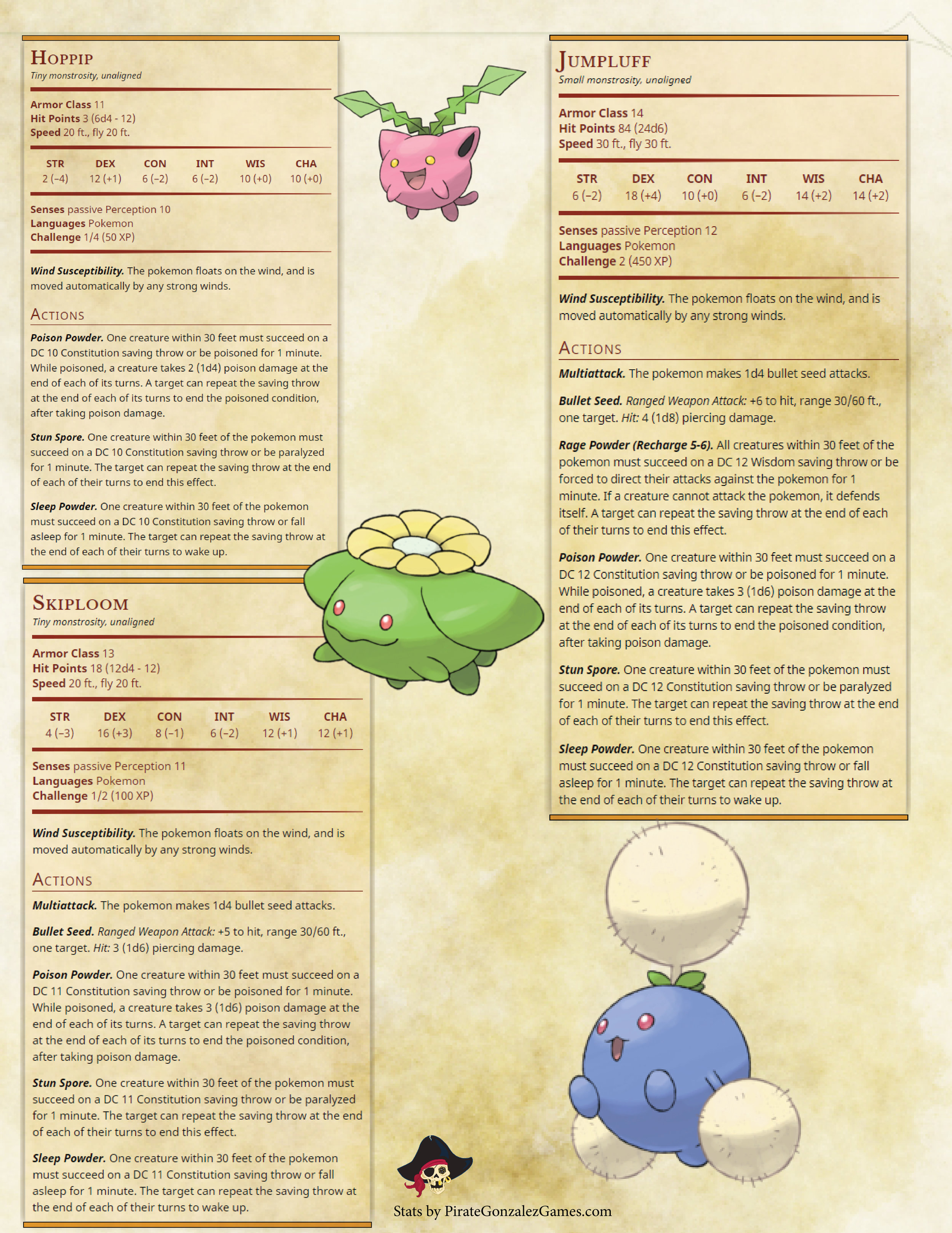 Pokemon Pokedex 5e: Johto — Pirate Gonzalez Games