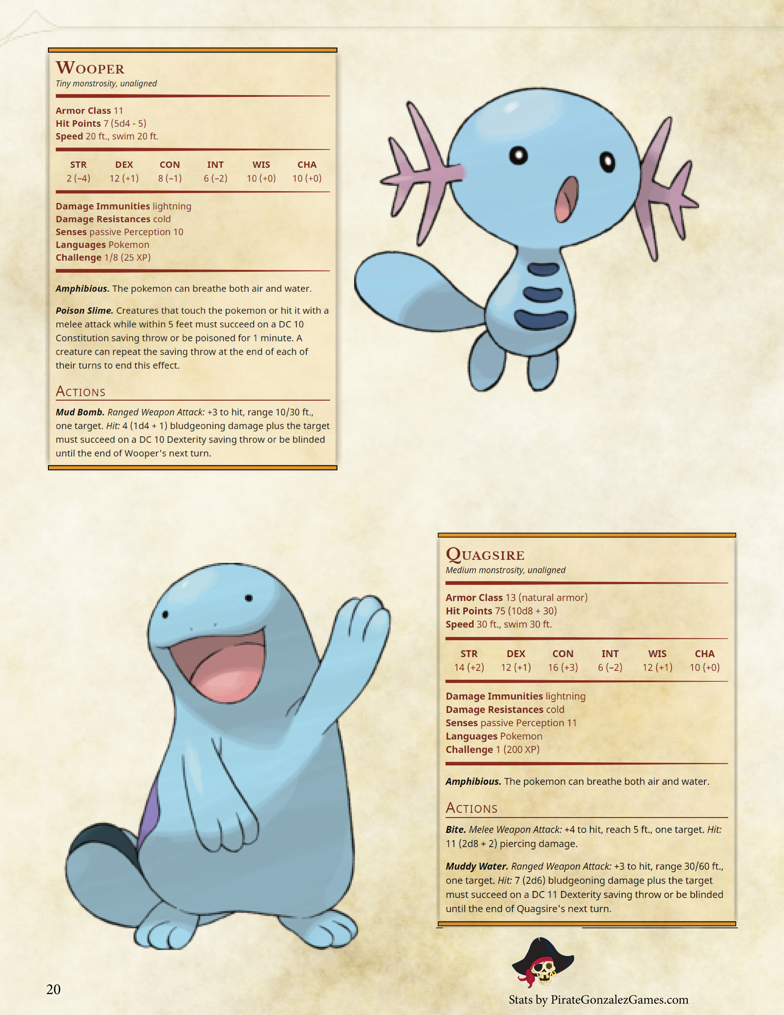 Pokemon Pokedex 5e: Johto — Pirate Gonzalez Games