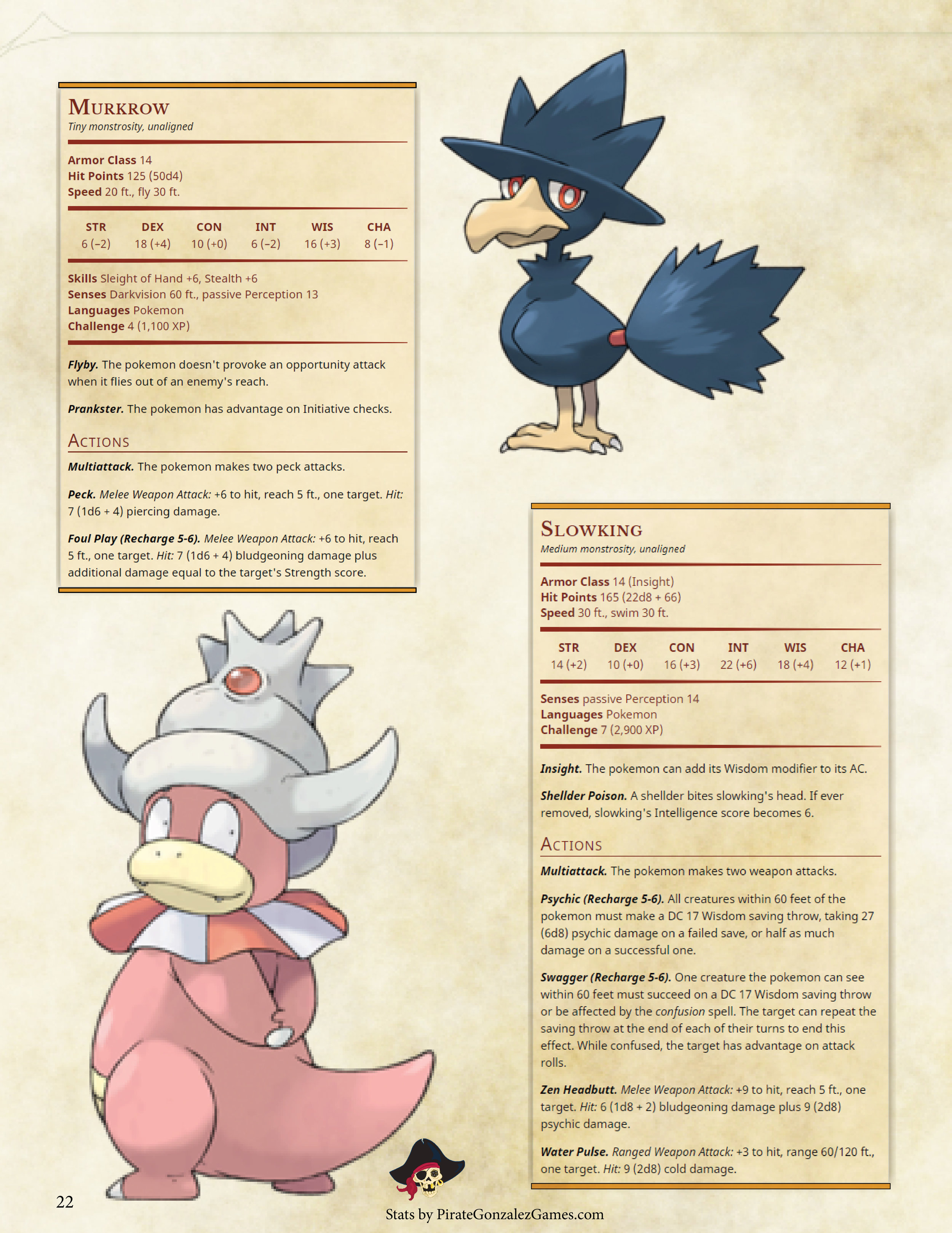 Pokemon Pokedex 5e: Johto — Pirate Gonzalez Games