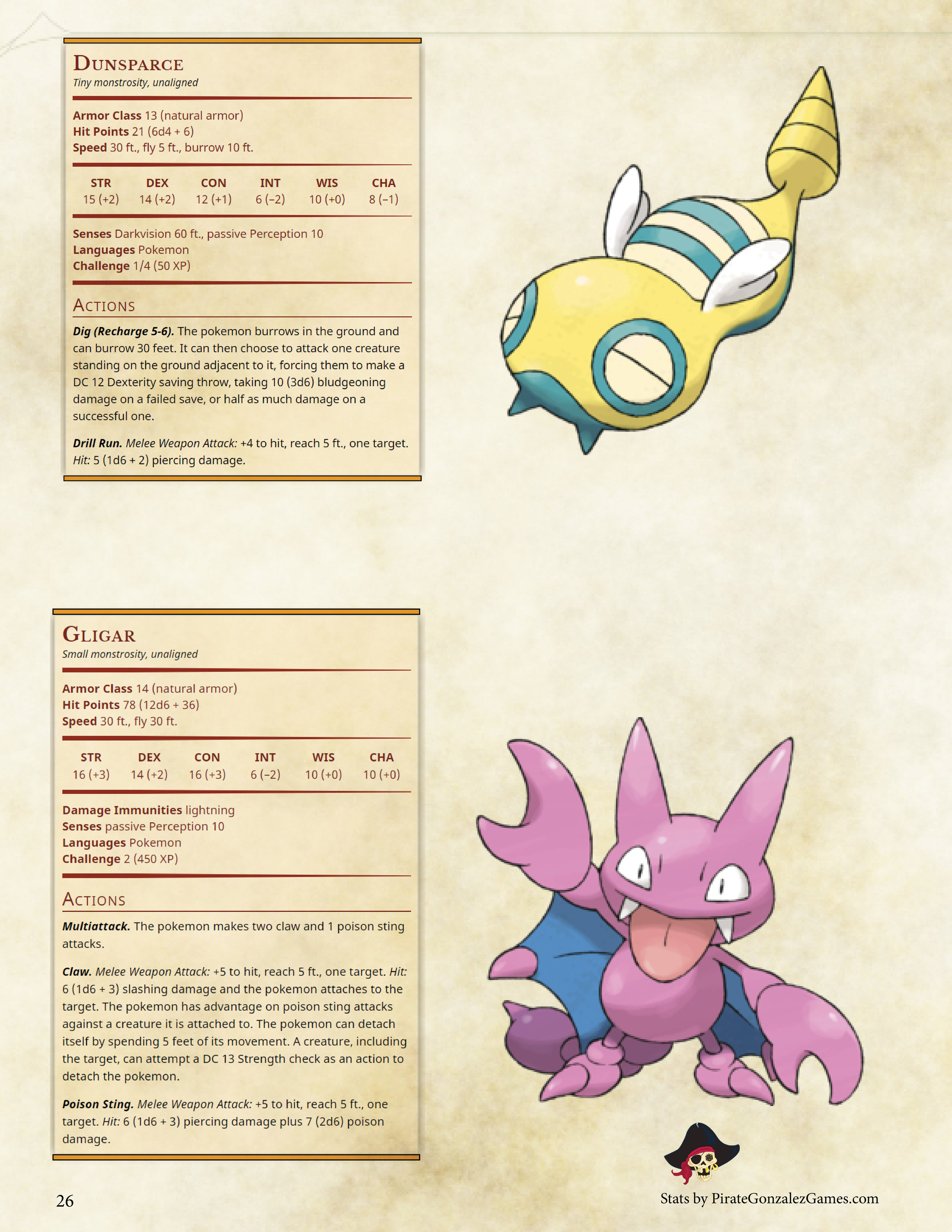 Pokemon Pokedex 5e: Hoenn — Pirate Gonzalez Games