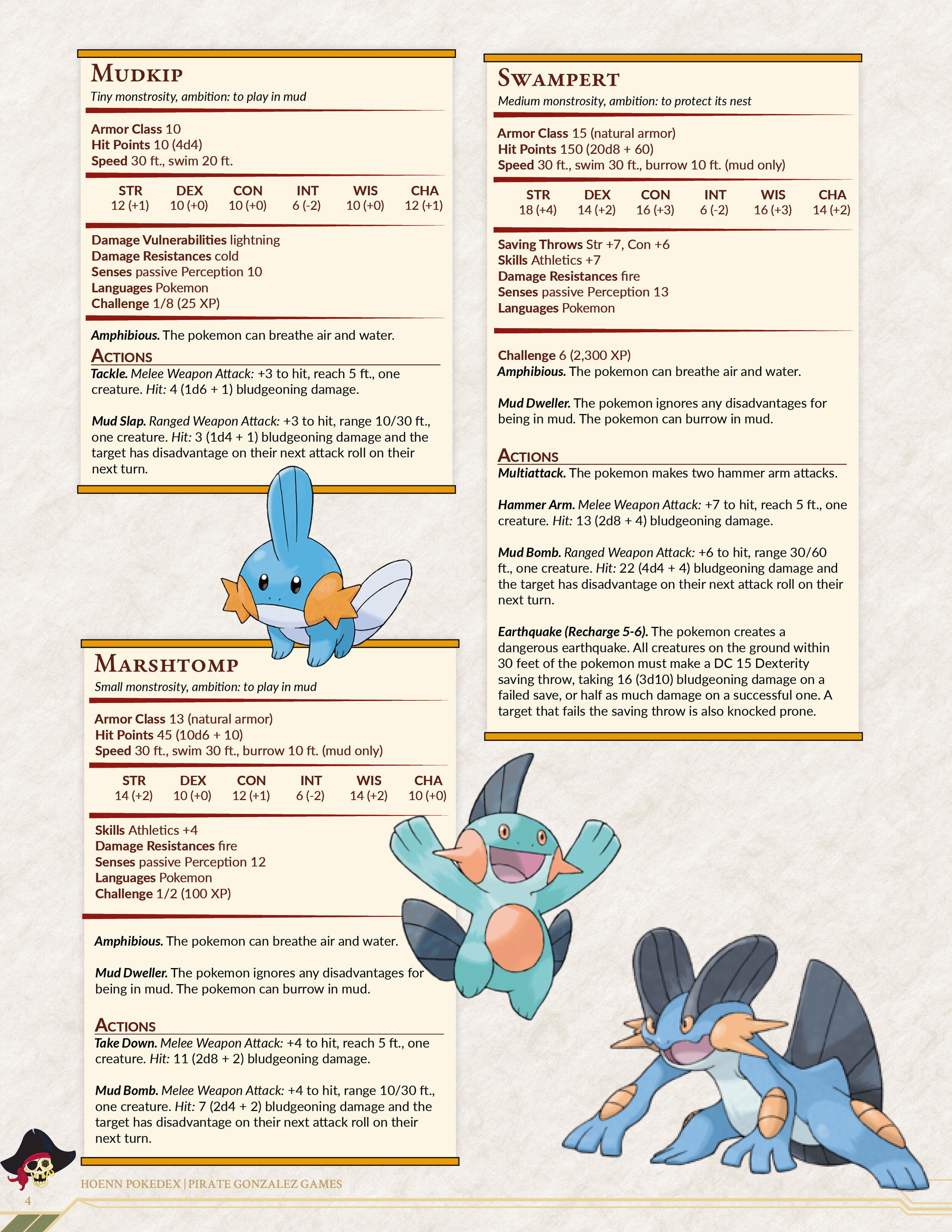 Pokemon Pokedex 5e: Hoenn — Pirate Gonzalez Games