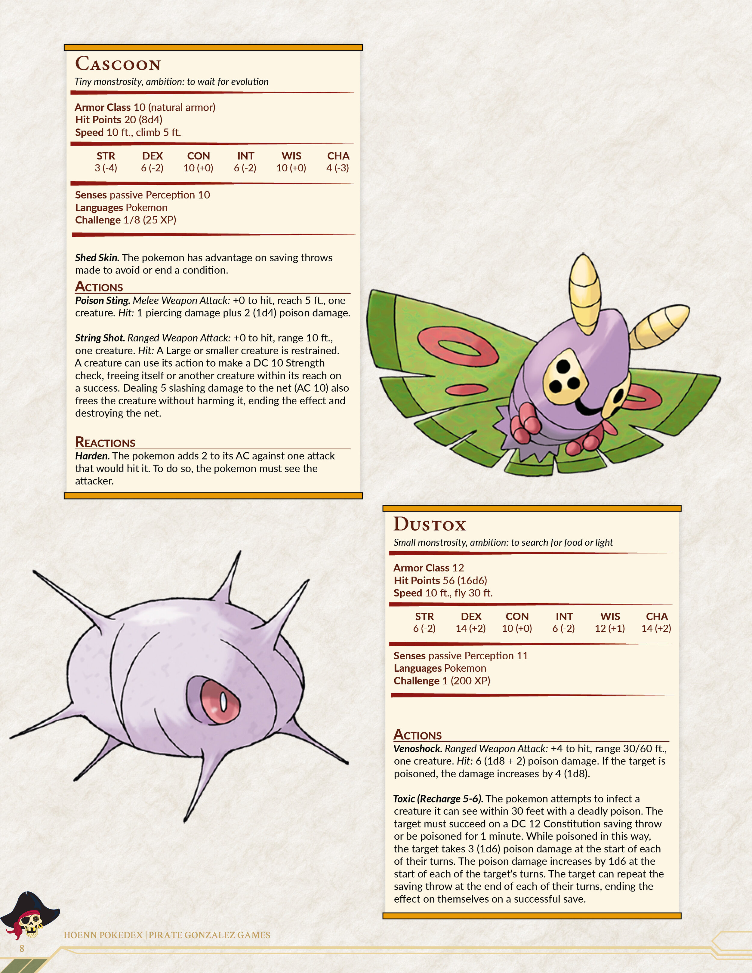 Pokemon Pokedex 5e: Hoenn — Pirate Gonzalez Games