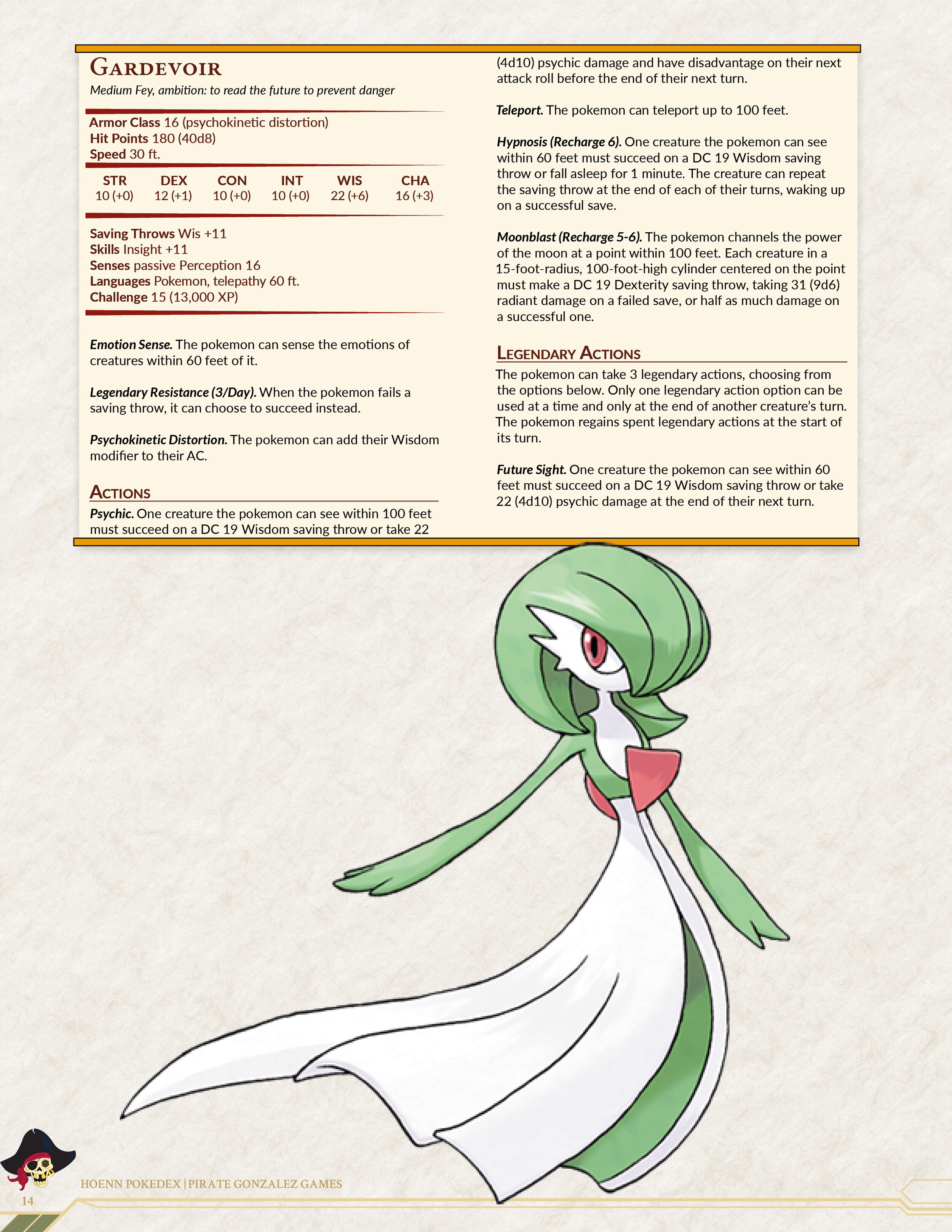 Pokemon 5e Pokedex: Hoenn — Pirate Gonzalez Games