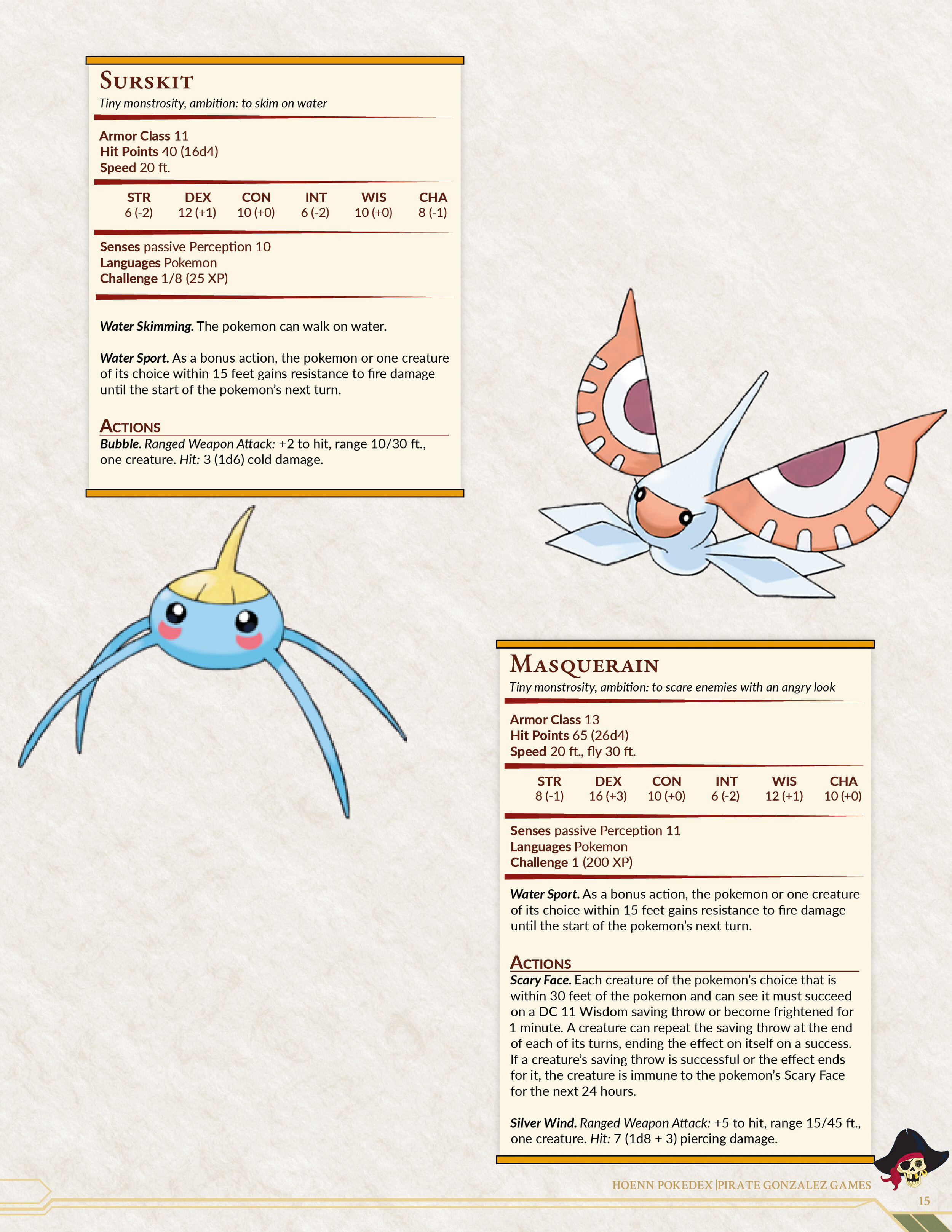 Pokemon Pokedex 5e: Hoenn — Pirate Gonzalez Games