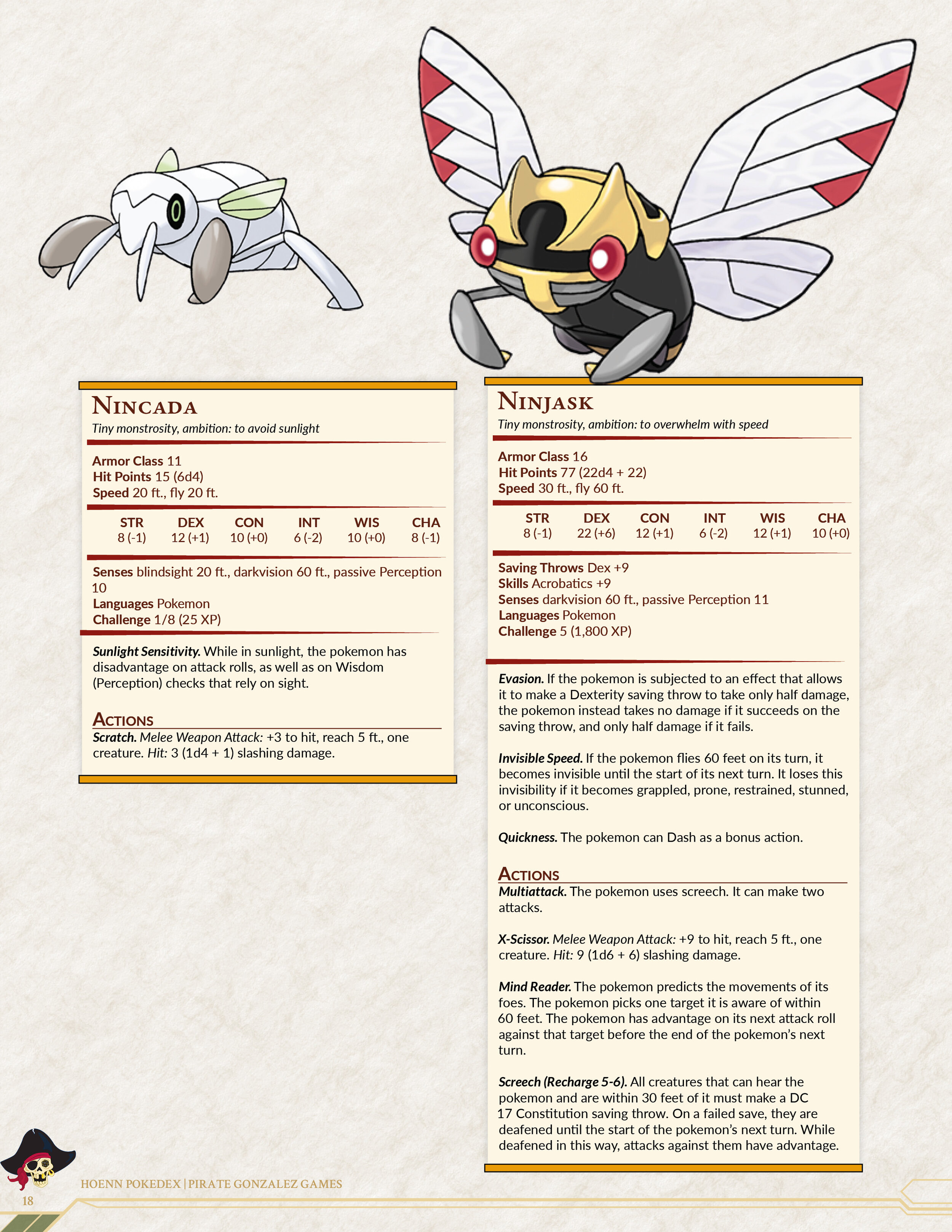 Pokemon Pokedex 5e: Kanto — Pirate Gonzalez Games  Pokemon pokedex, Pokemon,  Dungeons and dragons homebrew