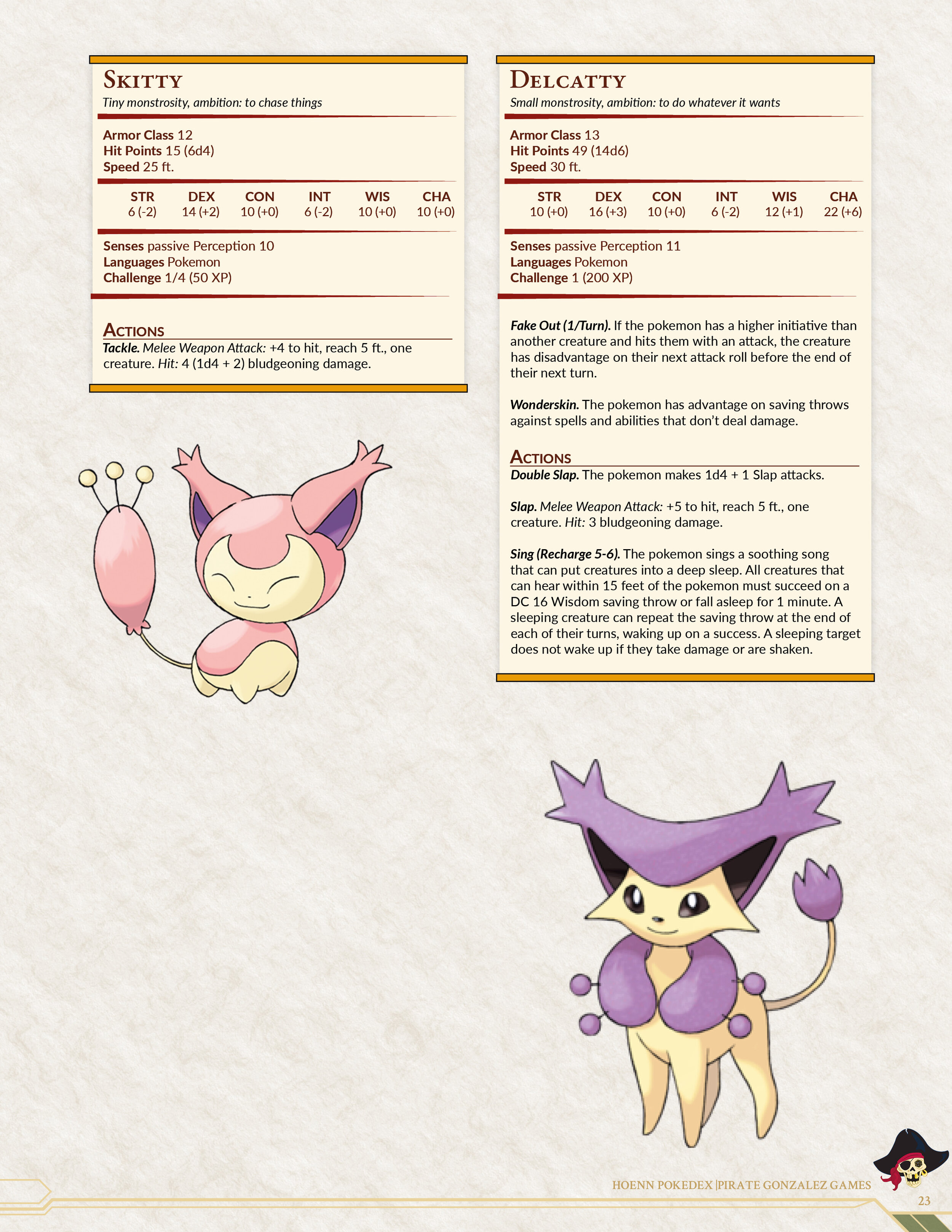 Pokemon Pokedex 5e: Johto — Pirate Gonzalez Games