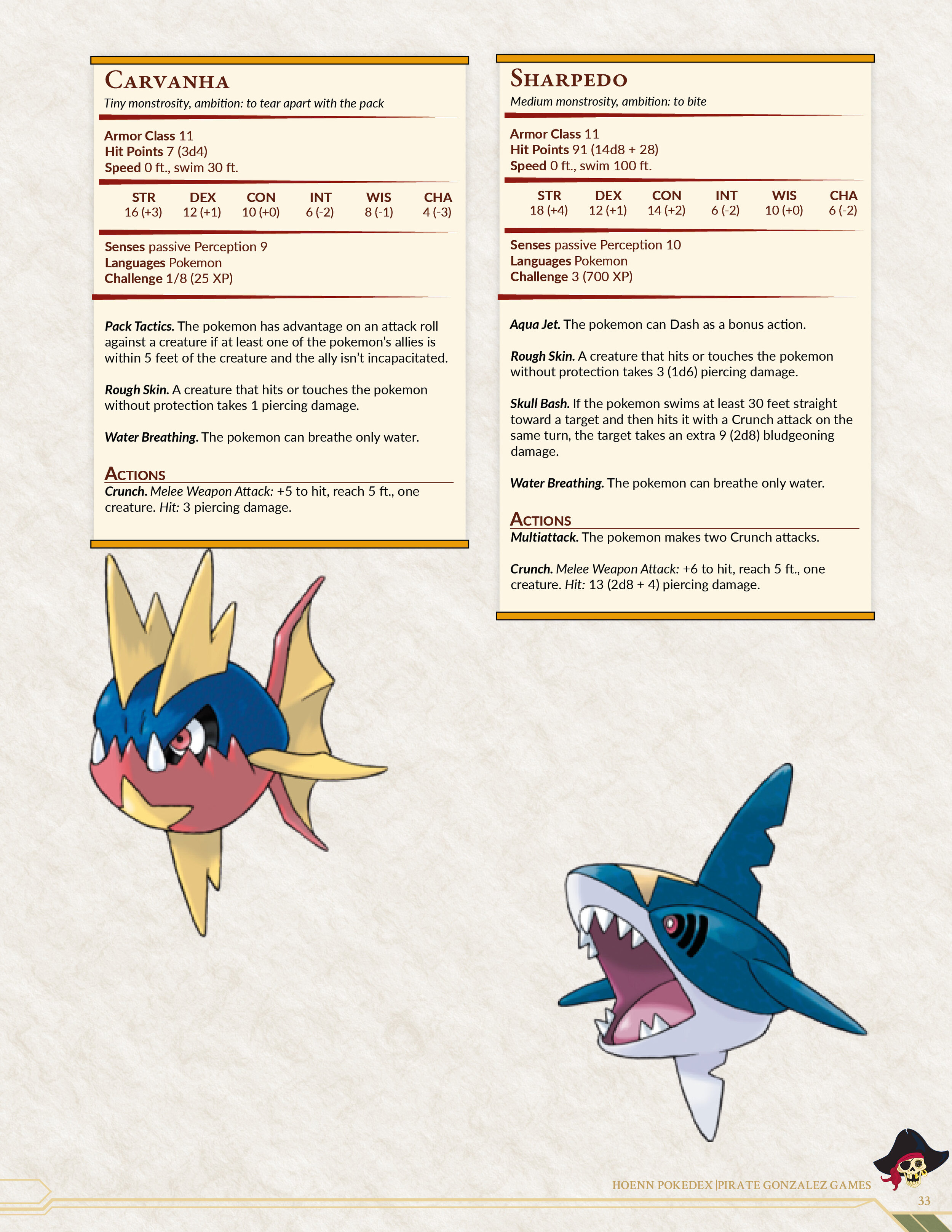 Pokemon Pokedex 5e: Hoenn — Pirate Gonzalez Games